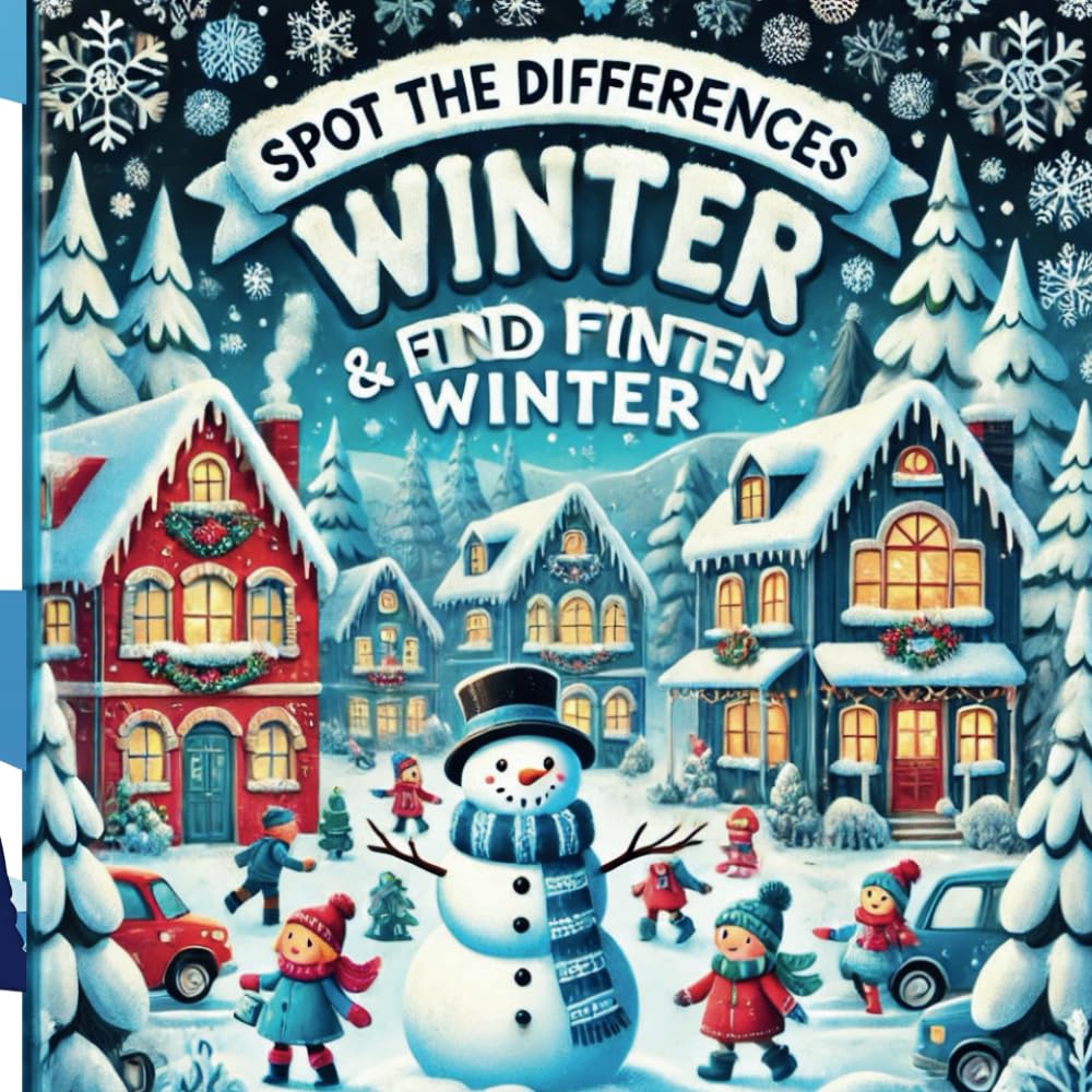 SPOT THE DIFFERENCES & FIND FUN WINTER: A Cozy Winter Puzzle Book with Charming Snowy Scenes for All Ages! / Fun Winter Spot the Differences Activity Book for Families