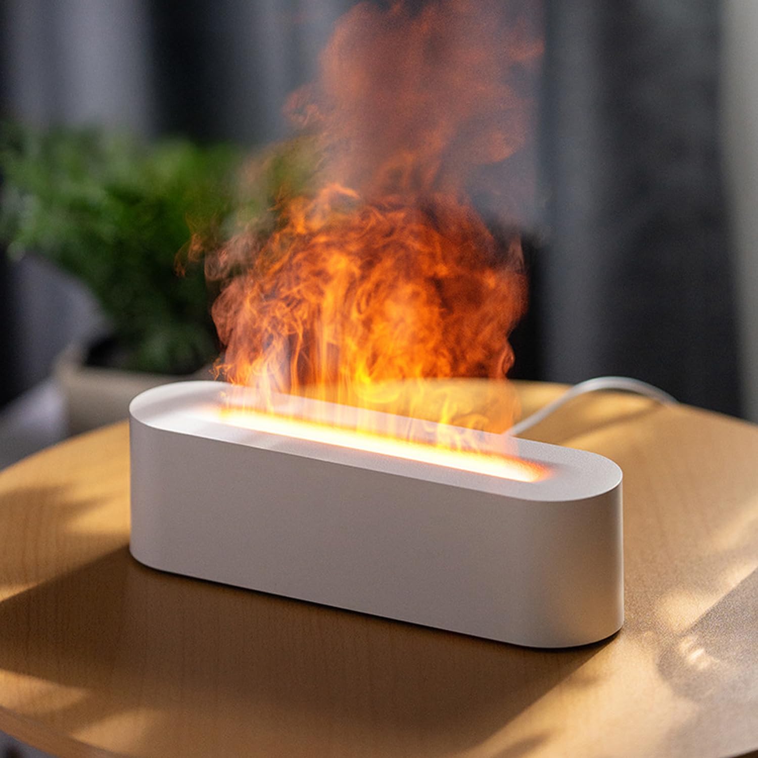 Amazon.co.jp: 炎 加湿器 アロマディフューザー 卓上 超音波式 小型