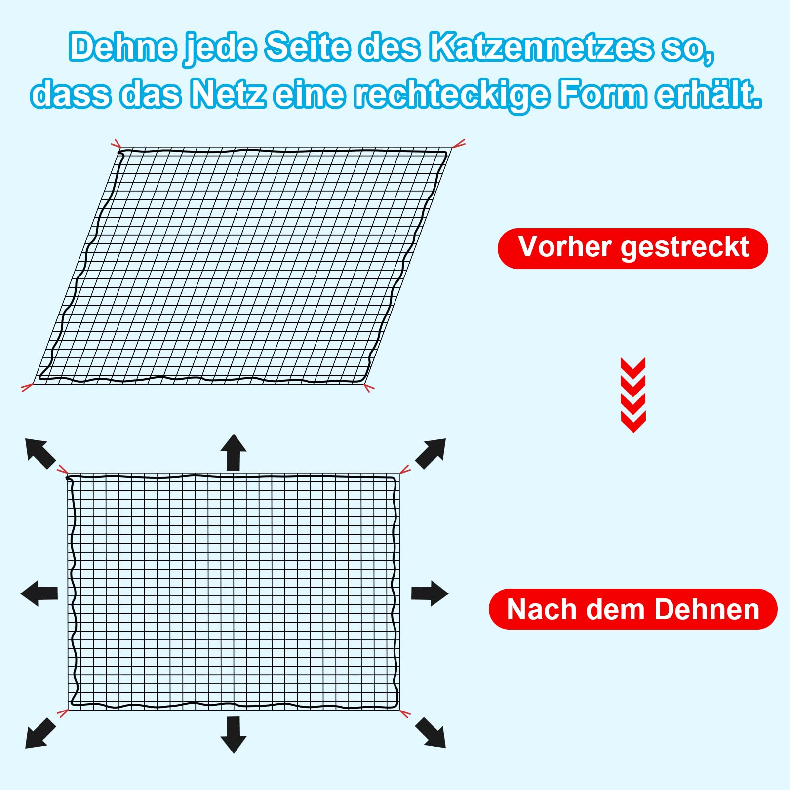 FinoPet kattennet voor balkon, draadversterkt, 8 x 3 meter, inclusief FinoPet kattennet voor balkon, draadversterkt, 8 x 3 meter, inclusief