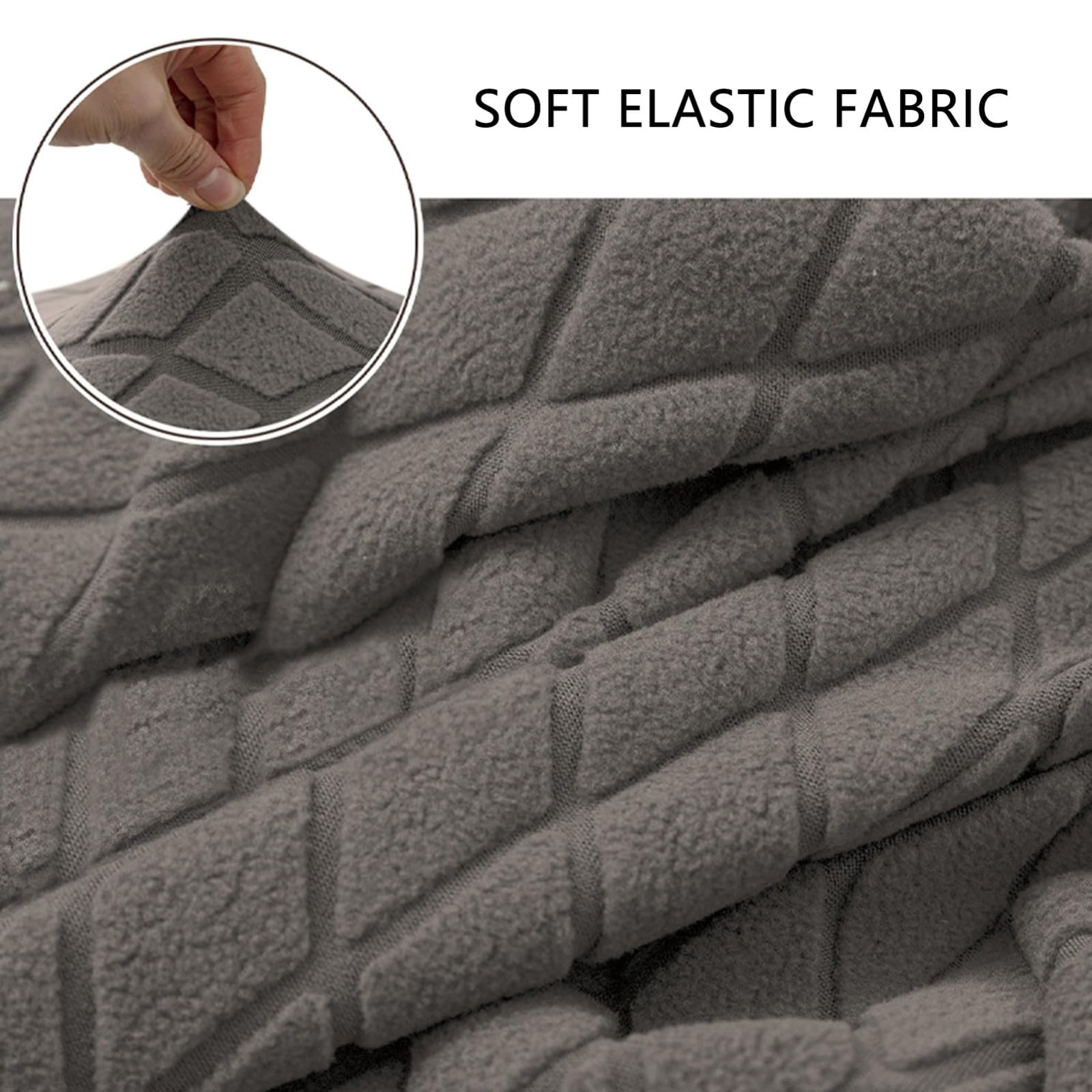 Stuhlhussen für Esszimmerstühle 2/4/6er-Set,Dehnbar Moderne Fit Esszimmer Stuhlhussen mit Hoher Rückenlehne,für Küche und Wohnzimmer(Light Gray,6Pcs)