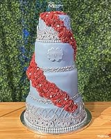 Vista 7 de Marvelous Molds Molde de encaje de silicona Mandy para decoración de pasteles con fondant, pasta de goma y más