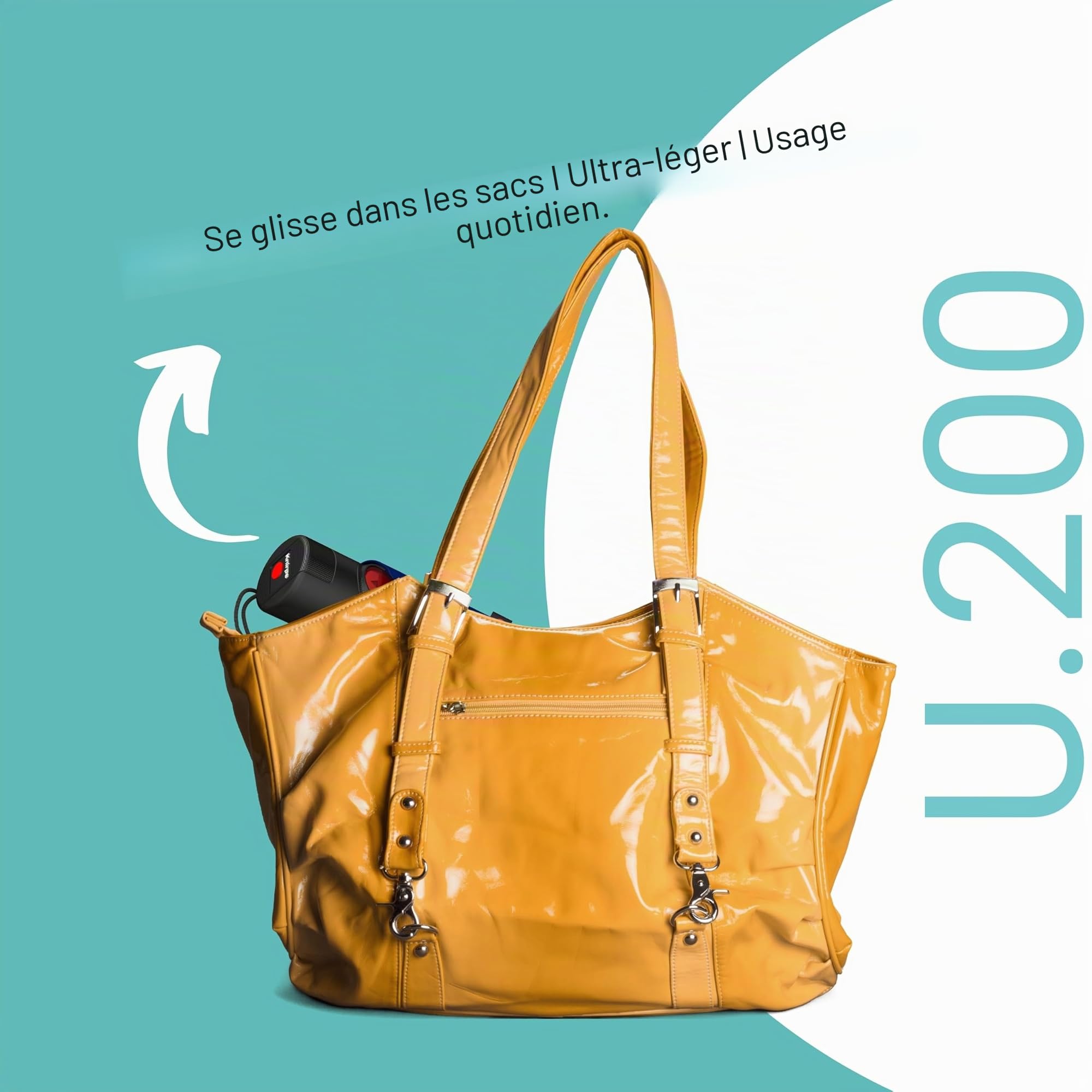 Knirps Parapluie de Poche Ultra U.200 Medium Duomatic - Ouverture et Fermeture Automatique - résistant aux tempêtes - Coupe-Vent