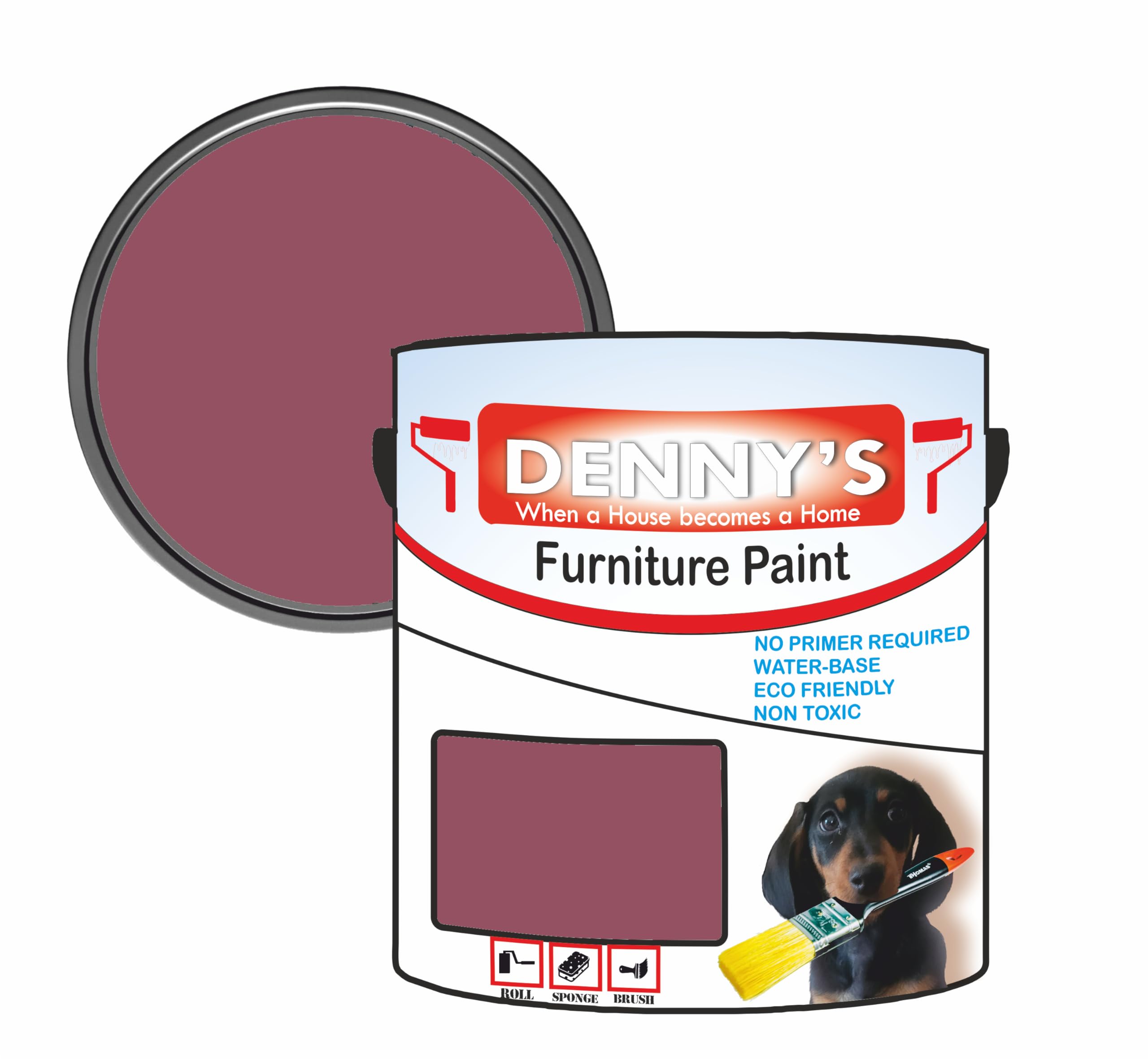 Metallic Water-Based Furniture Paint Satin Finish, No Primer Required, Interior/Exterior Non Toxic Eco Friendly 250ML Plastic, Metal & Wood Fast Drying (Amethyst Twilight)