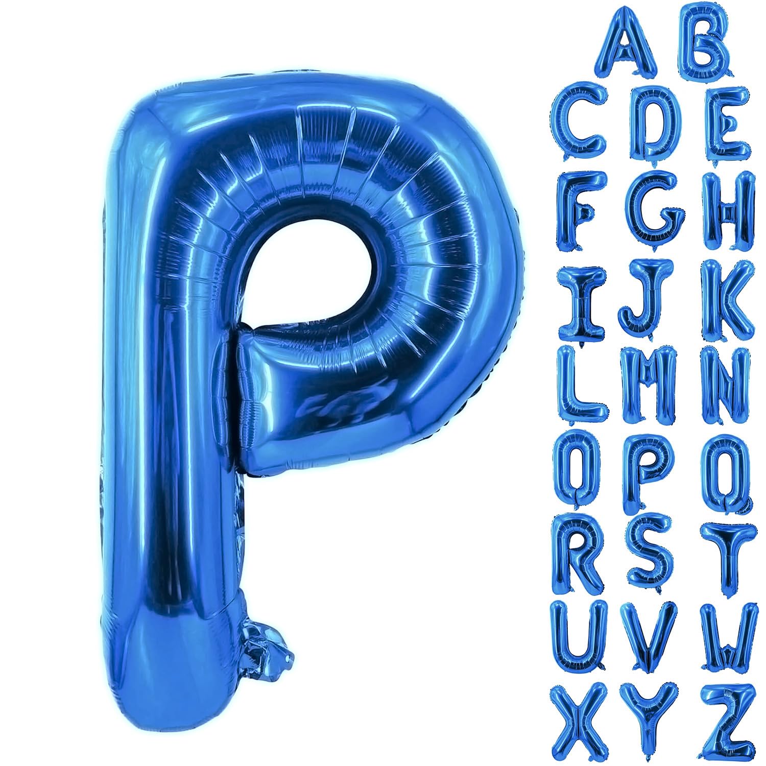 Letter Balloons 40 Inch Blue Giant Alphabet Balloons Letter P