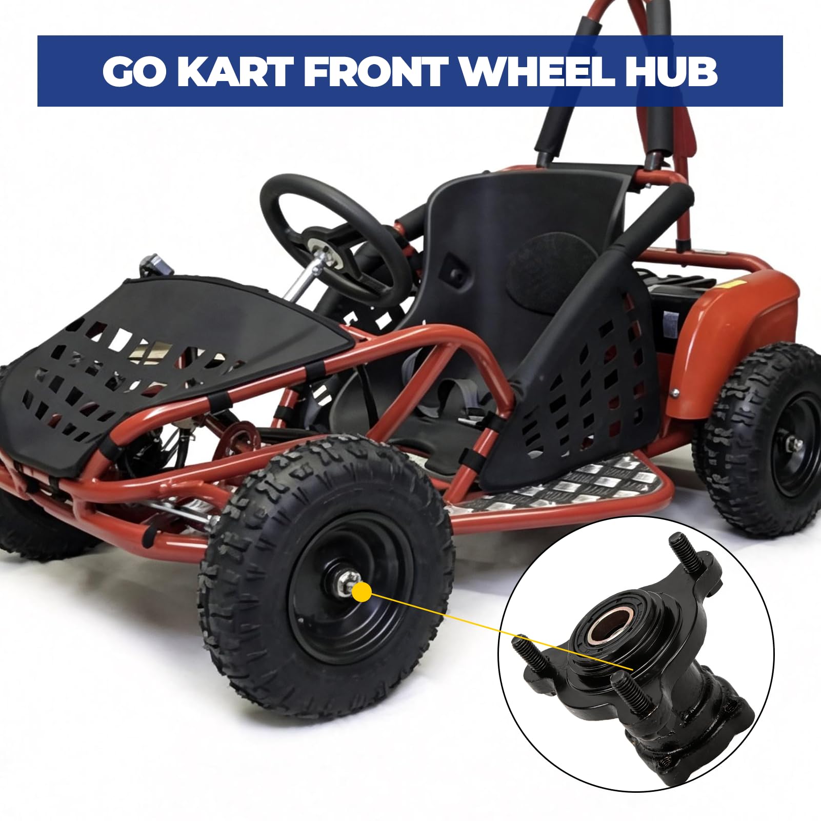 2 Pièces Roulement de Moyeu Avant, 17mm 20mm Roulement de Roue pour Go Kart pour Go Kart avec 3 Boulons, Pièce de Remplacement pour 110cc 125cc 150cc 200cc Quad Bike ATV Buggy