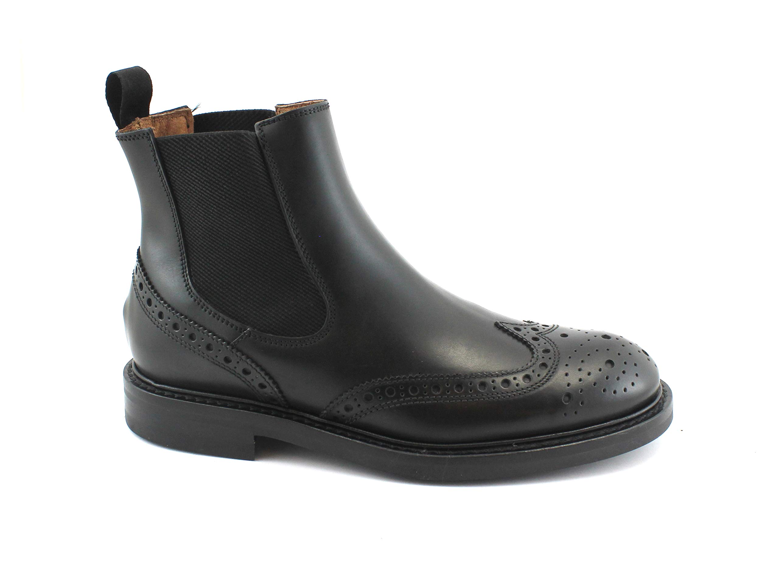 Frau 73M6 Shoes Black Man sivaletti Beatles English Elastic Skin