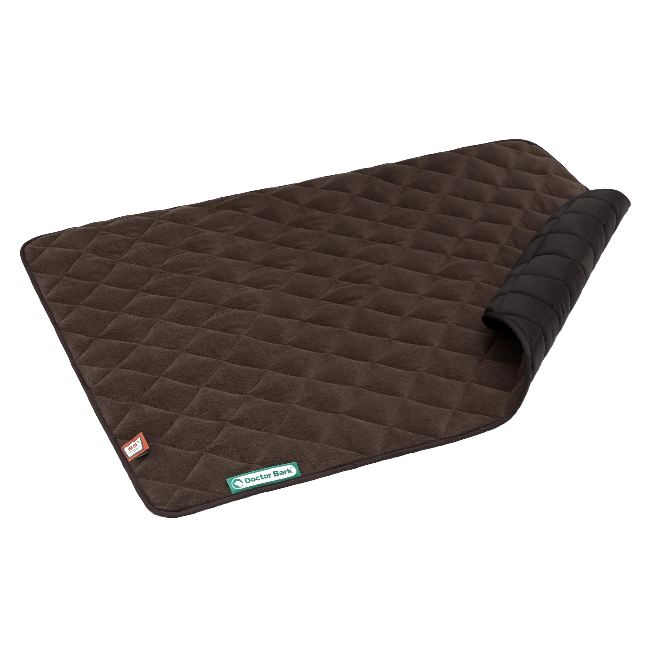 Doctor Bark Manta para Perros de Forro Polar, Reversible, mullida, Resistente y Lavable hasta 95 °C, para Interiores y Exteriores (L, 100x80 cm, marrón)