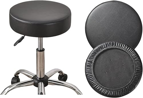 HAOYONG Juego de 4 fundas redondas para taburetes de bar, impermeables, de poliuretano, fundas elásticas para taburetes de bar, fundas para sillas