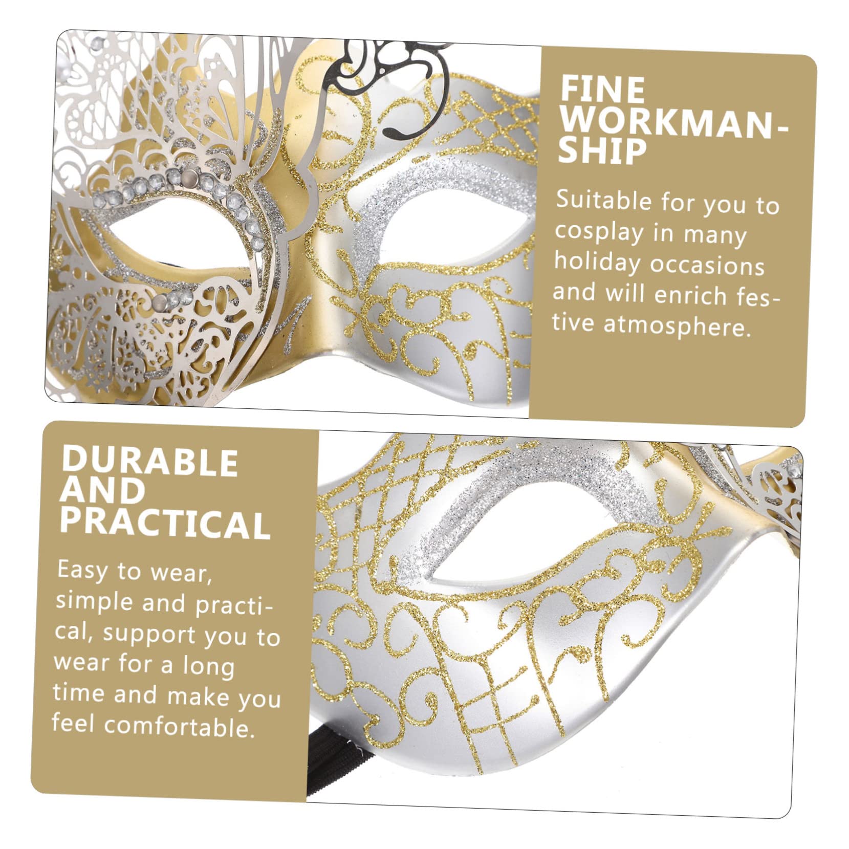 LIFKOME 4pezzi Maschere Decorative Metà Per Masquerade Per Halloween Per Cosplay