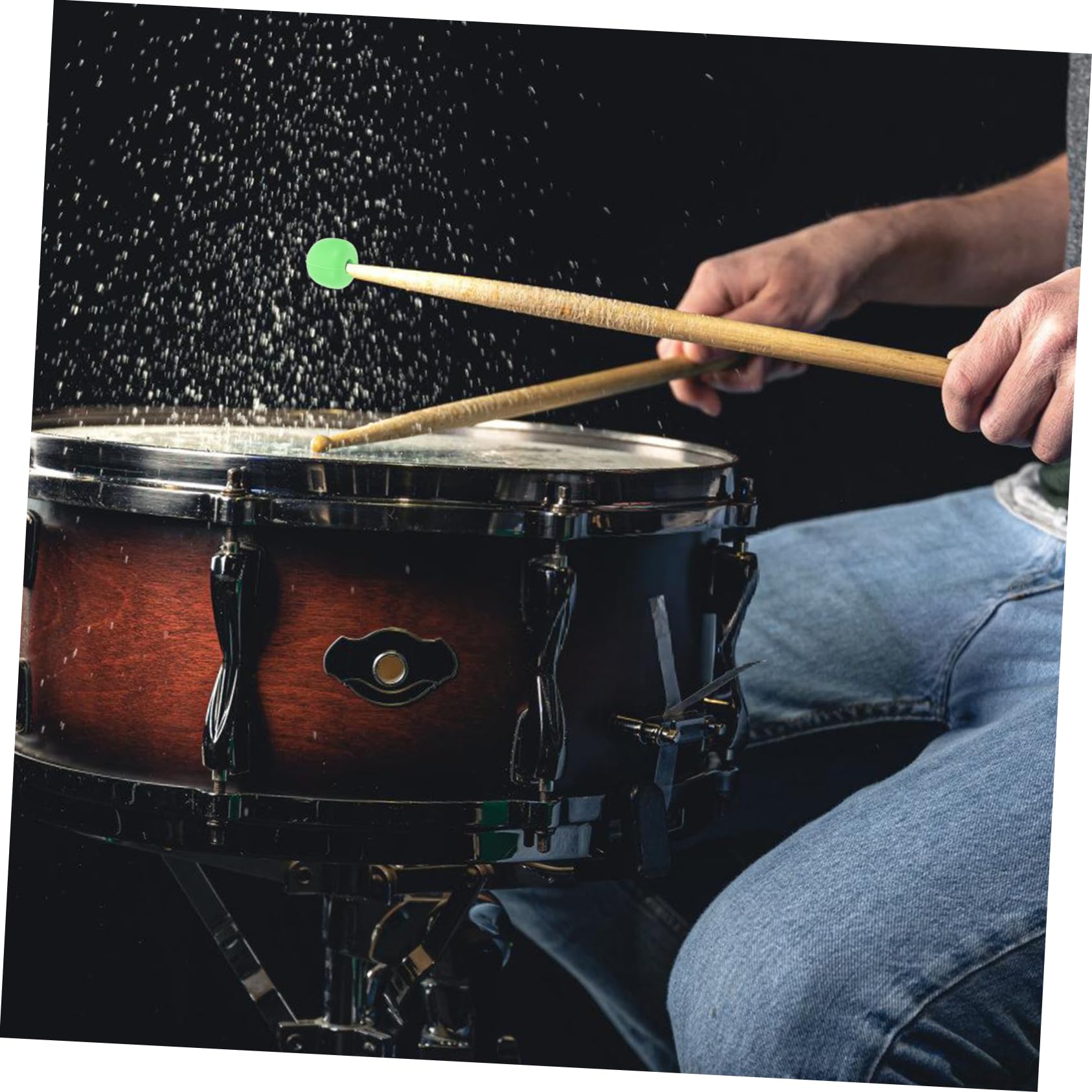 SHOWERORO Silent Drum Stick Head Drumstick Mute Tips Drumstick Caps for Noise Reduction Drum Accessories for Musical Instrument