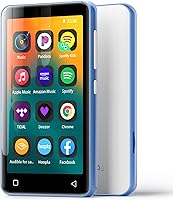 Innioasis G1 80GB MP3 Player with Bluetooth WiFi Spotify Pandora Audible 4" Touchscreen Up to 1TB Blue/White