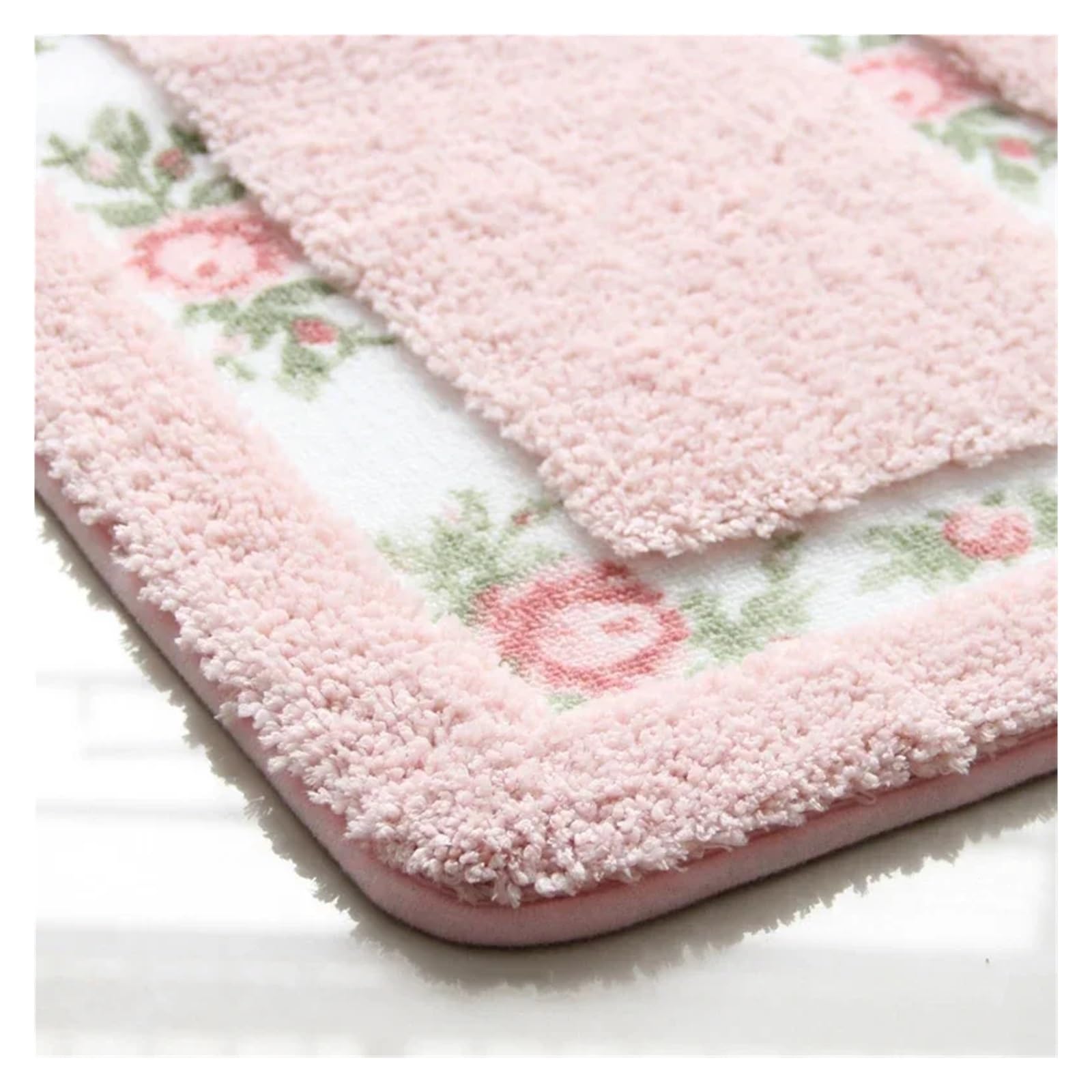 Lot de 3 tapis de bain de style pastoral pour salle de bain, cuisine, cuisine, salle de bain, toilettes, tapis de sol (3 pièces, 40 x 60 cm)