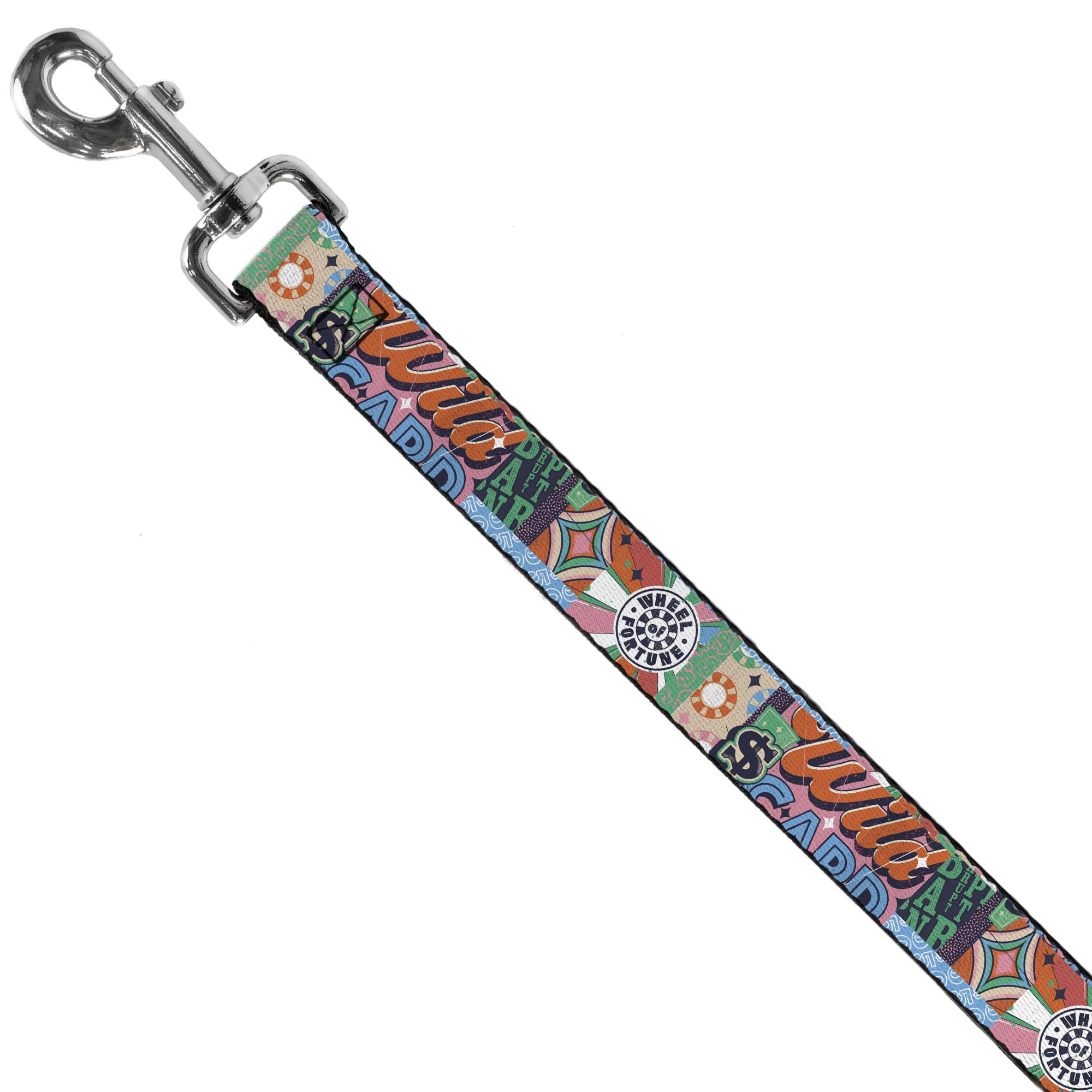 Sony Pictures Laisse pour Chien avec Logo Wheel of Fortune et Collage Wild Card Multicolore 1,8 m de Long 2,5 cm de Large