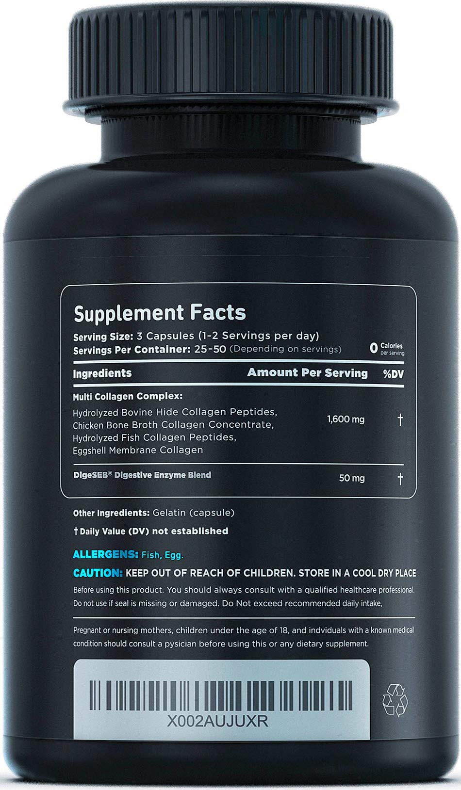 Vital vitamins multi collagen complex type i ii iii v x grass