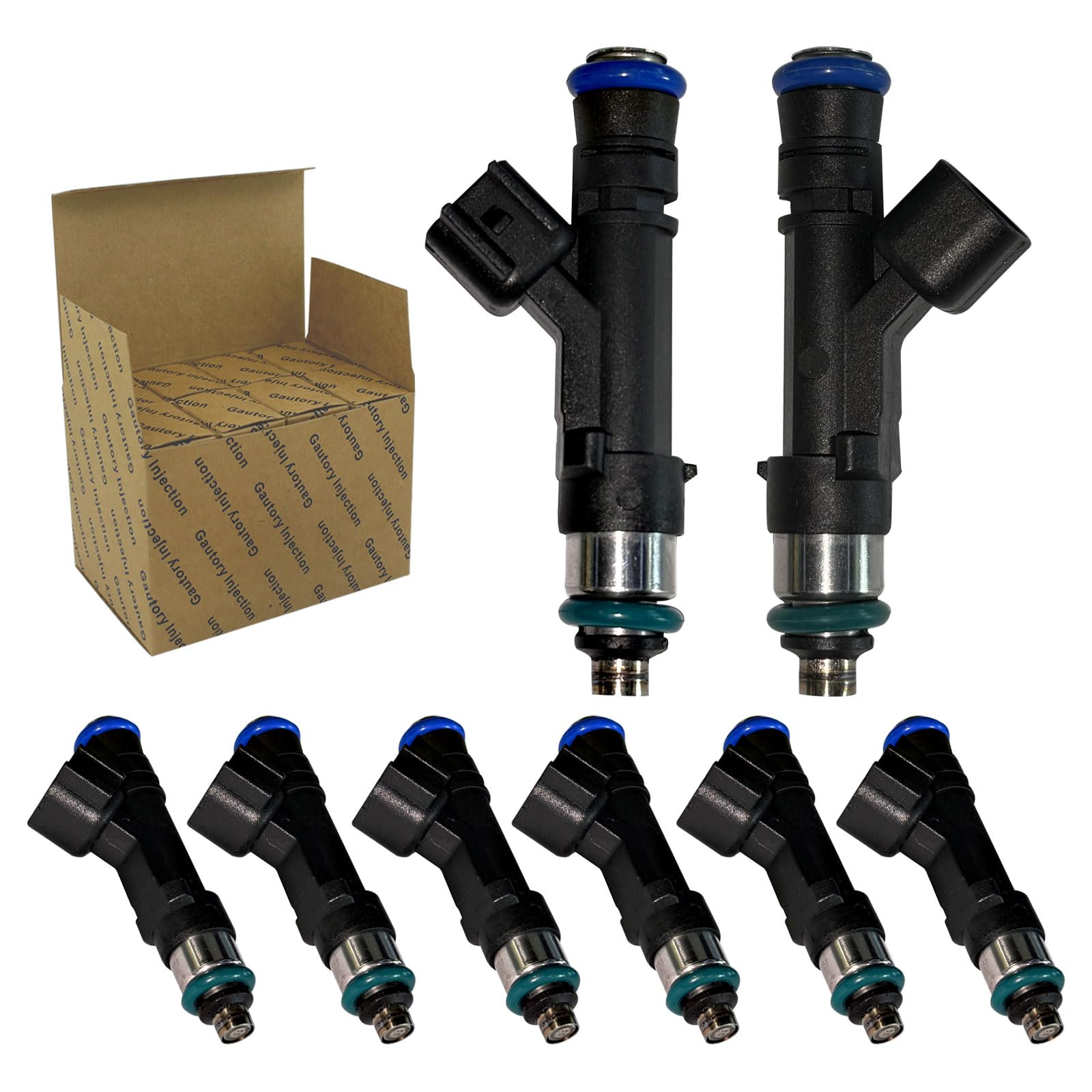 Fuel Injectors Compatible with 2011-2017 Ford F-150 5.0L, 2011-2018 Ford Mustang 5.0L, 2015-2018 Ford Mustang 5.2L Replace 0280158227, BR3Z9F593A, FJ1132 Set of 8