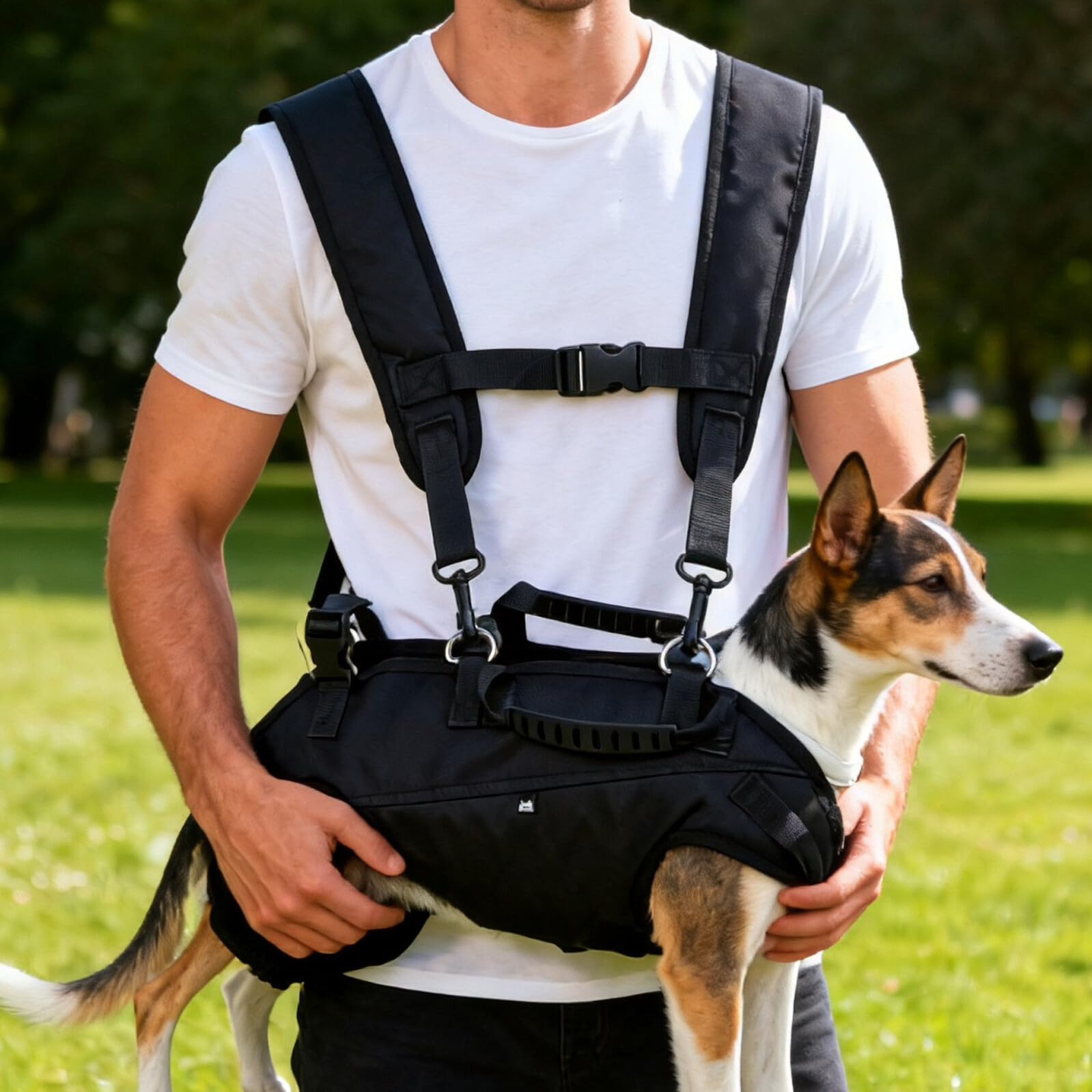 Zaino per Cani e Animali Domestici Tracolle Doppie, Fibbie di Sicurezza Rinforzate, Poliestere Resistente, per Viaggi e Passeggiate Peso 6.5-10kg