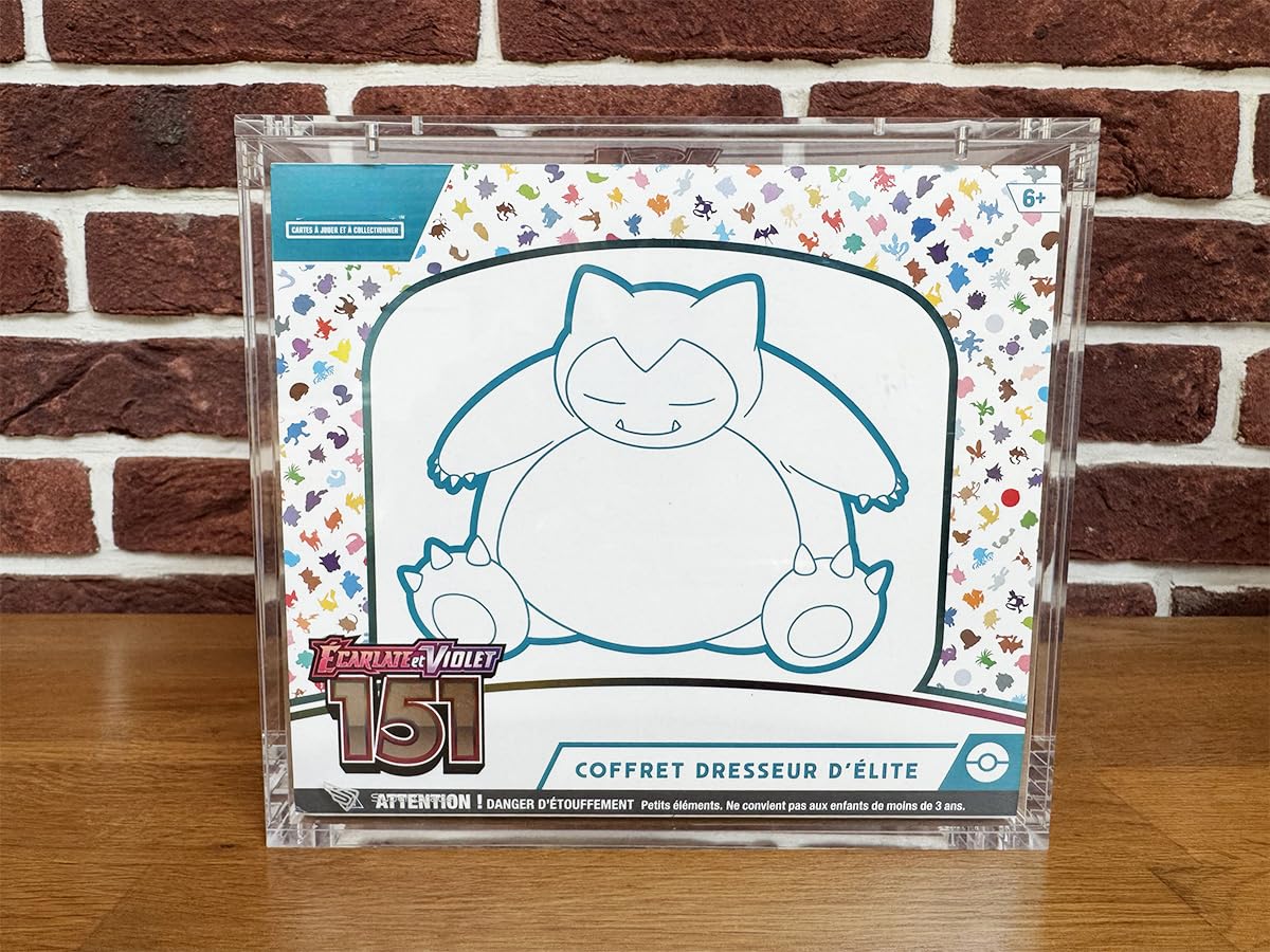 Boîtier Acrylique Premium pour Elite Trainer Box ETB, Protection UV Anti-Poussière