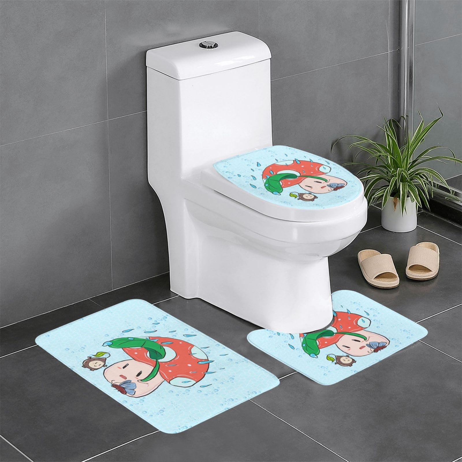 Tapis de salle de bain antidérapants lot de 3 absorbants et sécurisés pour coiffeuse
