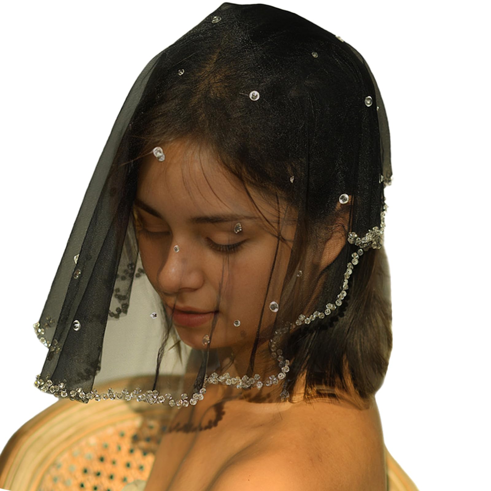 Tocado de velo de cristal brillante para novia con diamantes de imitación, cómodo velo de boda, accesorio para el cabello, elegante accesorio para el cabello de novia de cristal