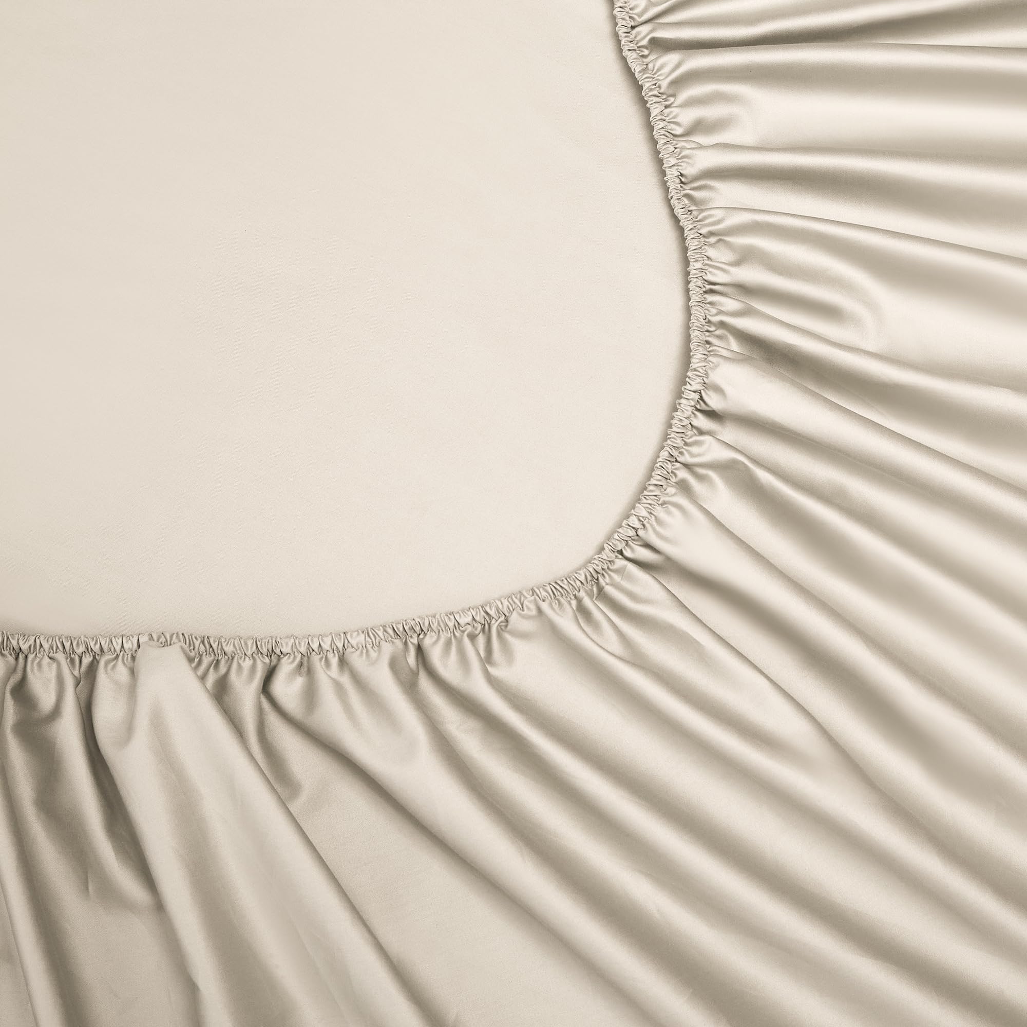 Spannbettlaken 180x200 Baumwolle Beige Spannbetttuch Khaki Creme Lyocell Seide 100% Baumwolle Betttuch 180 x 200 Doppelbett Uni Leintuch für Hohe Matratze Hoher Steg bis 25-30 cm