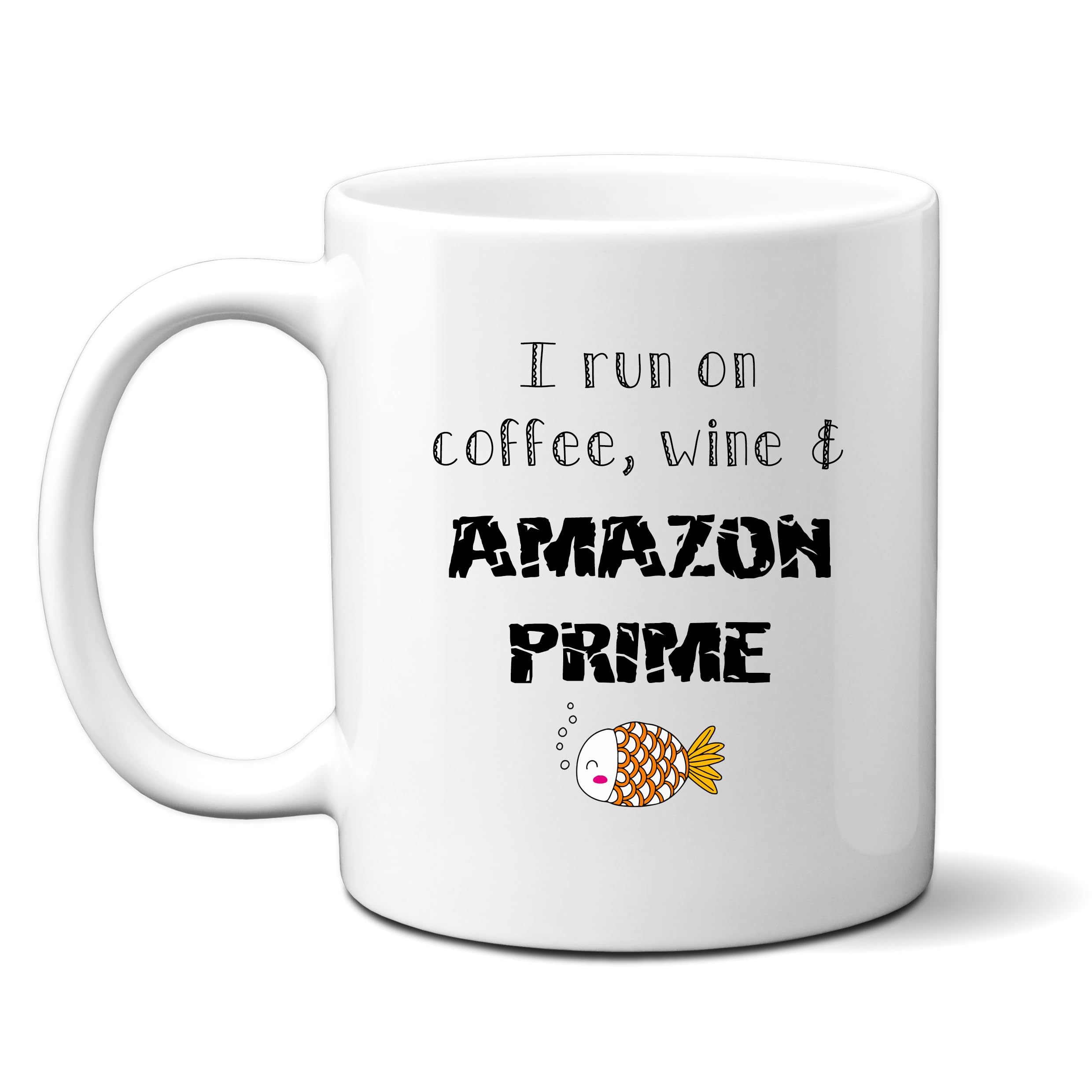The Little Lenny Company I Run on Coffee Wine and, Funny Office Gift, Personalised Mug, Ceramic, 11oz