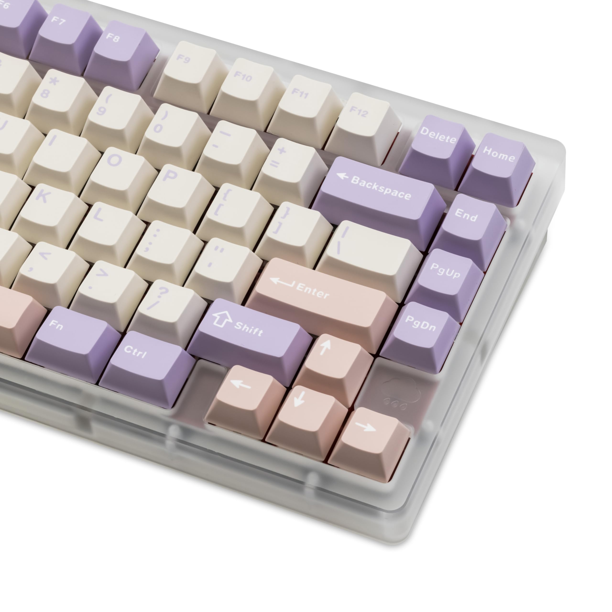 WOBKEY Rainy 75 Aluminum HMX/Cocoa Switches Mechanical Keyboard with Superior Acoustics, Wired, BT, 2.4G wireless Connectivity(Pro Purple(Acrylic Limited)) — view 5