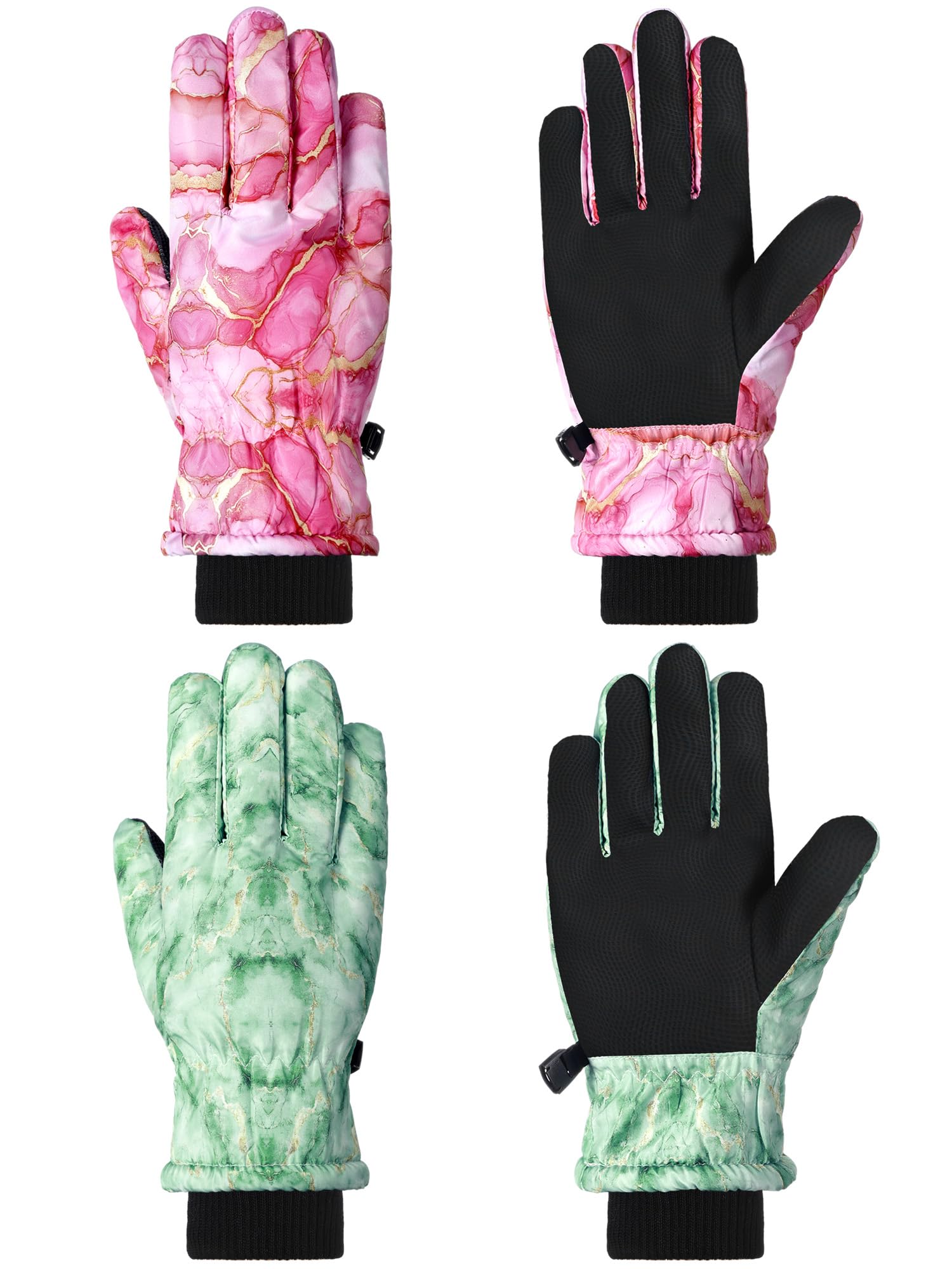 SATINIOR 2 Pair Kids Winter Gloves