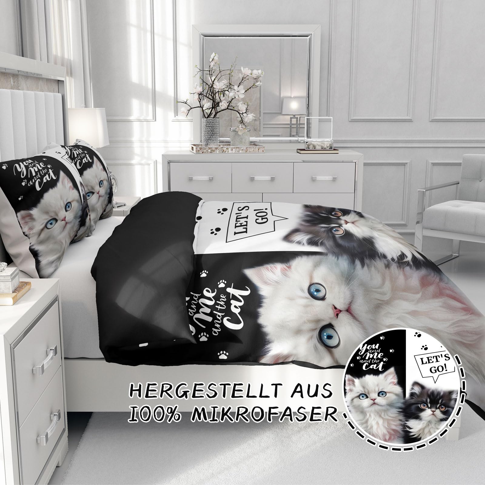 UGZDEA Cat Bed Linen Set 135x200cm - Image 4
