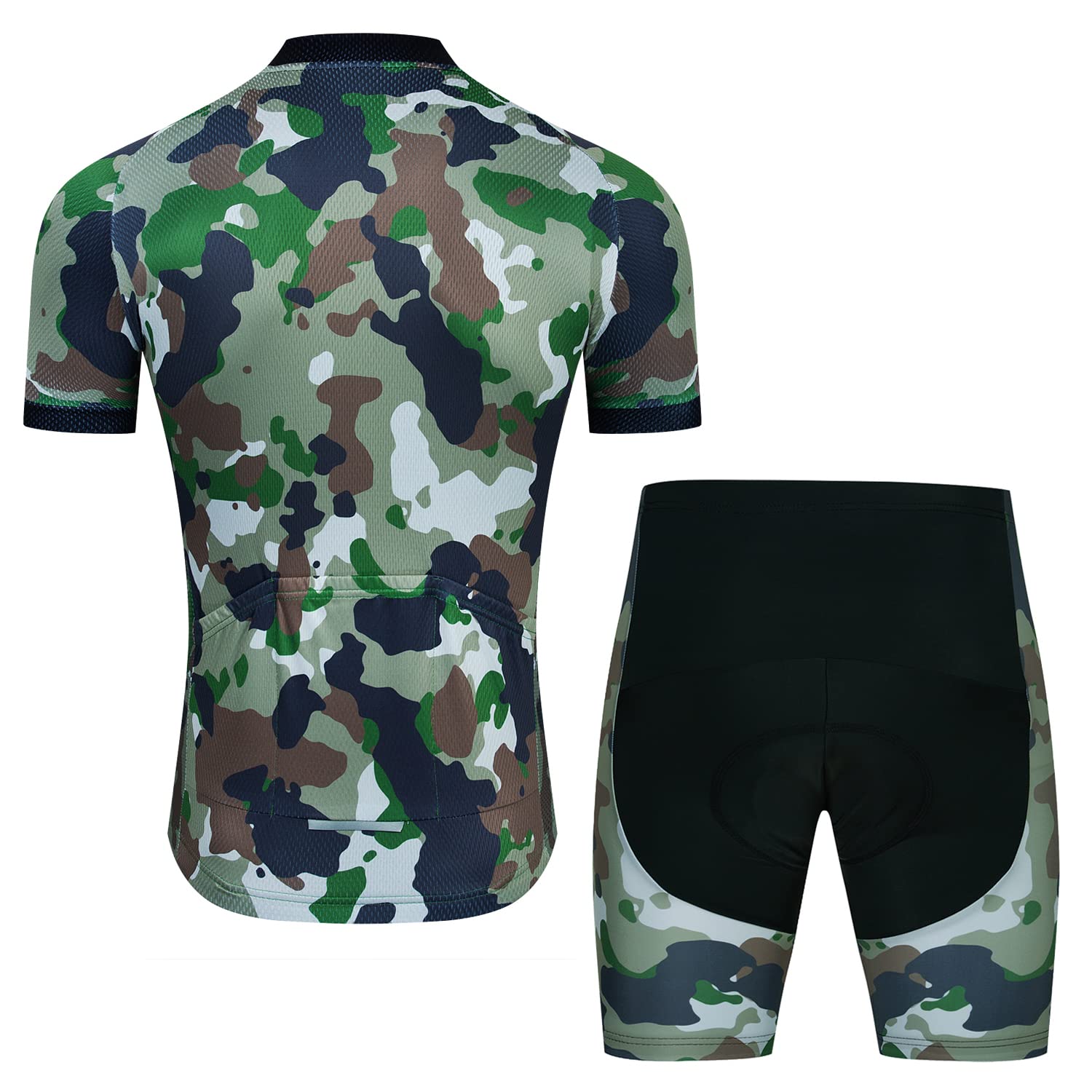 Cycling Jersey + 5D Padded Shorts Suit Men's Bike Bicycle Clothing Sport Set Camouflage