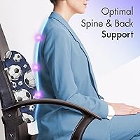 Vista 8 de Lunarable Teal Travel Pillow Neck Rest, Aquatic Fauna Theme Hand Drawn Style Various Starfish in Blue Shades, Memory Foam Traveling Accessory for