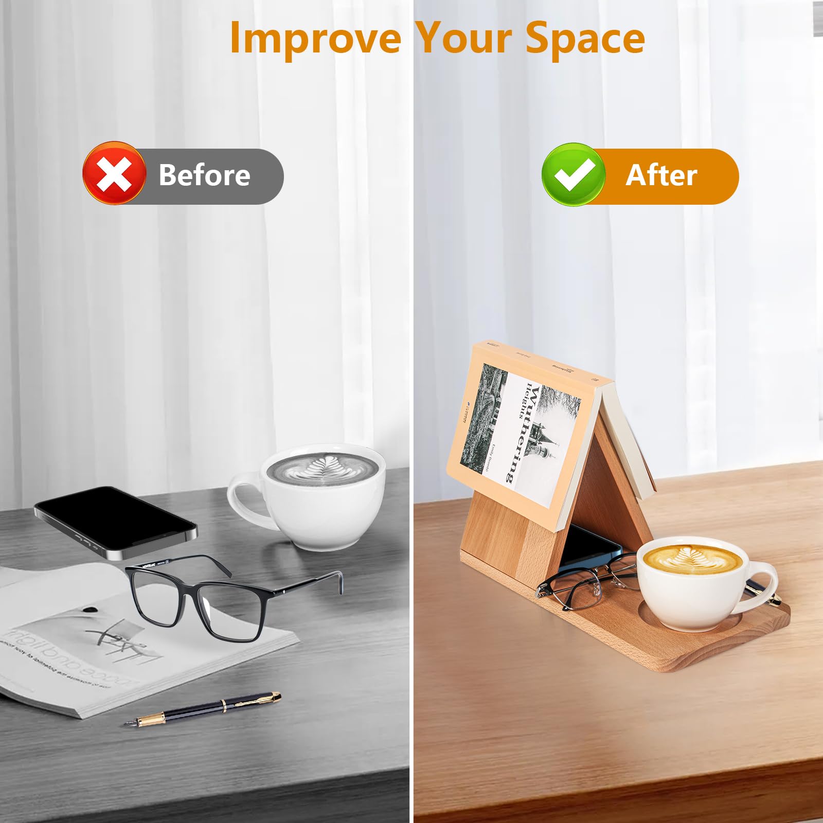 Estante Pequeño Para Libros, Soporte Triangular, Mini Estantería De Madera Para Rincón De Lectura, Decoración De Escritorio Perfecta Y Regalos Para Amantes De Los Libros, Ideal Para Mesita De Noche De