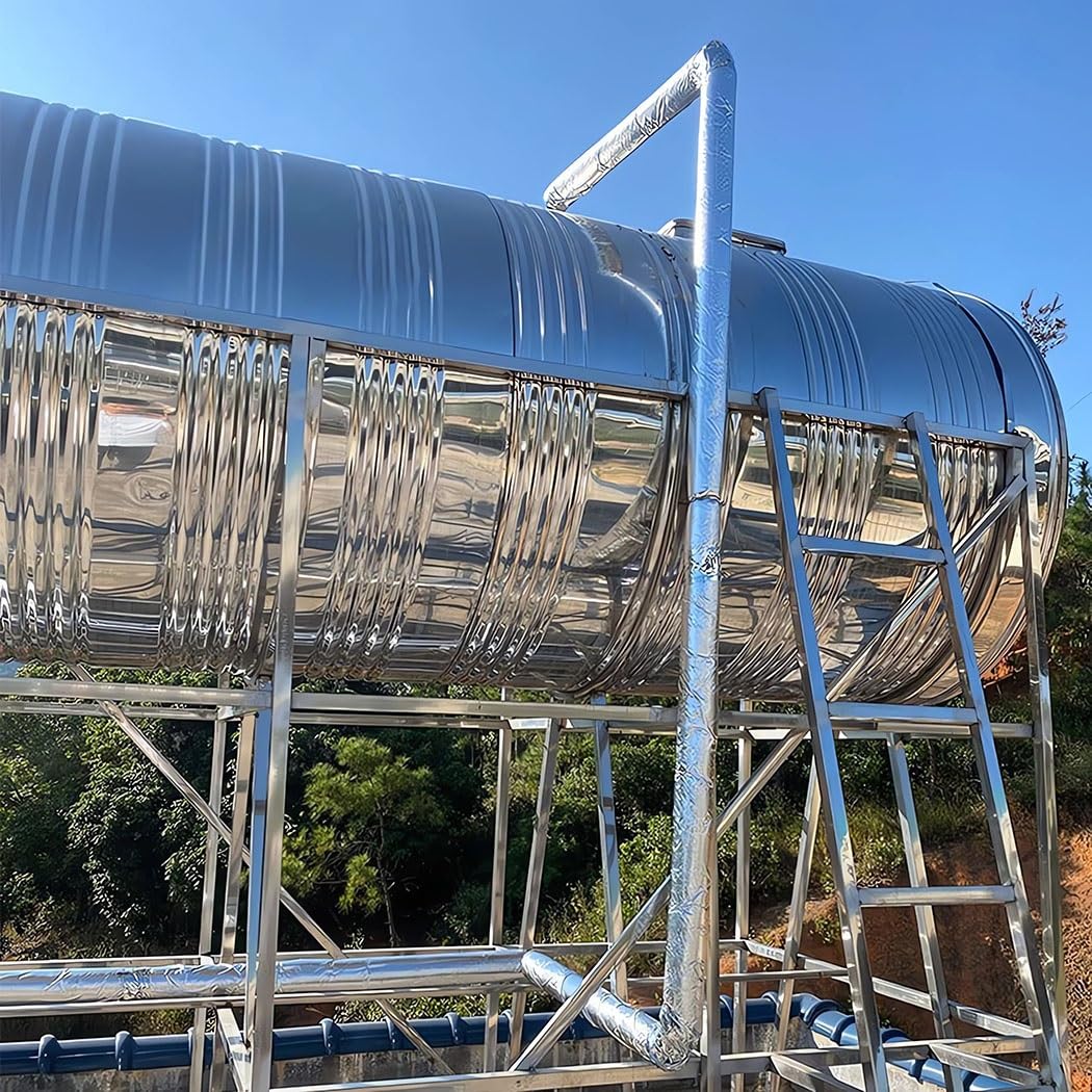 (Spessore 30mm/50mm) Guaina Isolante in Lana di Vetro Ignifugo - Isolante/Antigelo/Ignifugo/Impermeabile - Tubo Isolante Termico Camino, Coperture per Tubi Industriali(108mmX30mm)