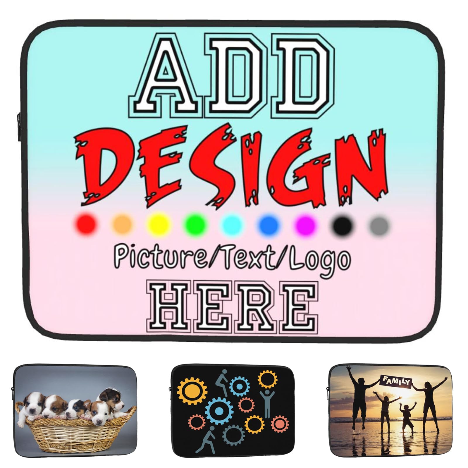 Custom Laptop Bag Add Personalized Photo Text Logo Laptop Sleeve Business Briefcase Protective Case Computer Sleeve for Men Women Gifts (12 inch?32 * 24cm?)