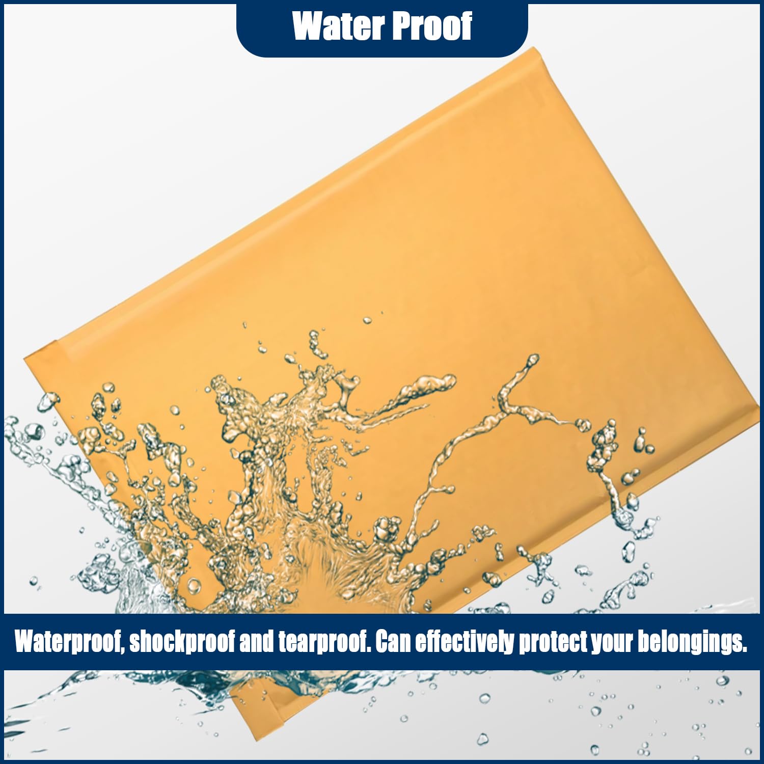 Sobres de burbujas de papel kraft de 9.5 x 14.5 pulgadas, sobre acolchado amarillo, sobres acolchados impermeables corporativos para envío, correo, embalaje, tamaño utilizable de 9.5 x 13.5