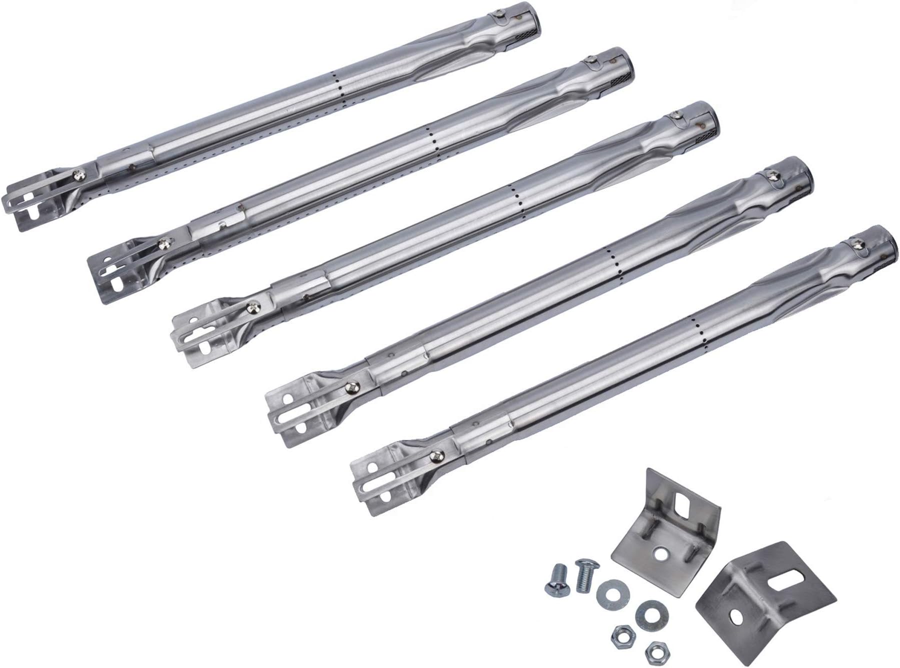 MaxRed MBP 42204 Universal Length Adjustable 14" to 19" Patented Stainless Steel Tube Burner Replacement for BBQ Gas Grill, Oven, Cooker, Stove, Baker, Deep Fryer Models (5-Pack)