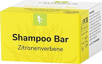GREENDOOR Naturkosmetik Shampoo Bar Lemon Verbena 75 g Vegan, Firm Mild Hair Shampoo without Silicone for All Hair Types, with Organic Shea Butter & Aloe Vera, Natural Hair Care Unisex