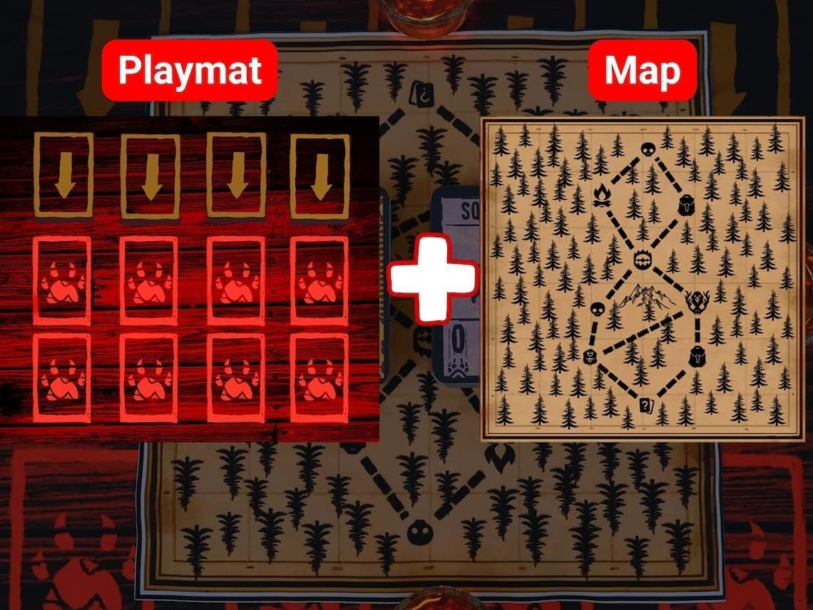 Inscryption Trading Card Game, 486 Cards, 2-Player Strategy Board Game with Playmat and Map mat. (Full Version with Wooden Box)