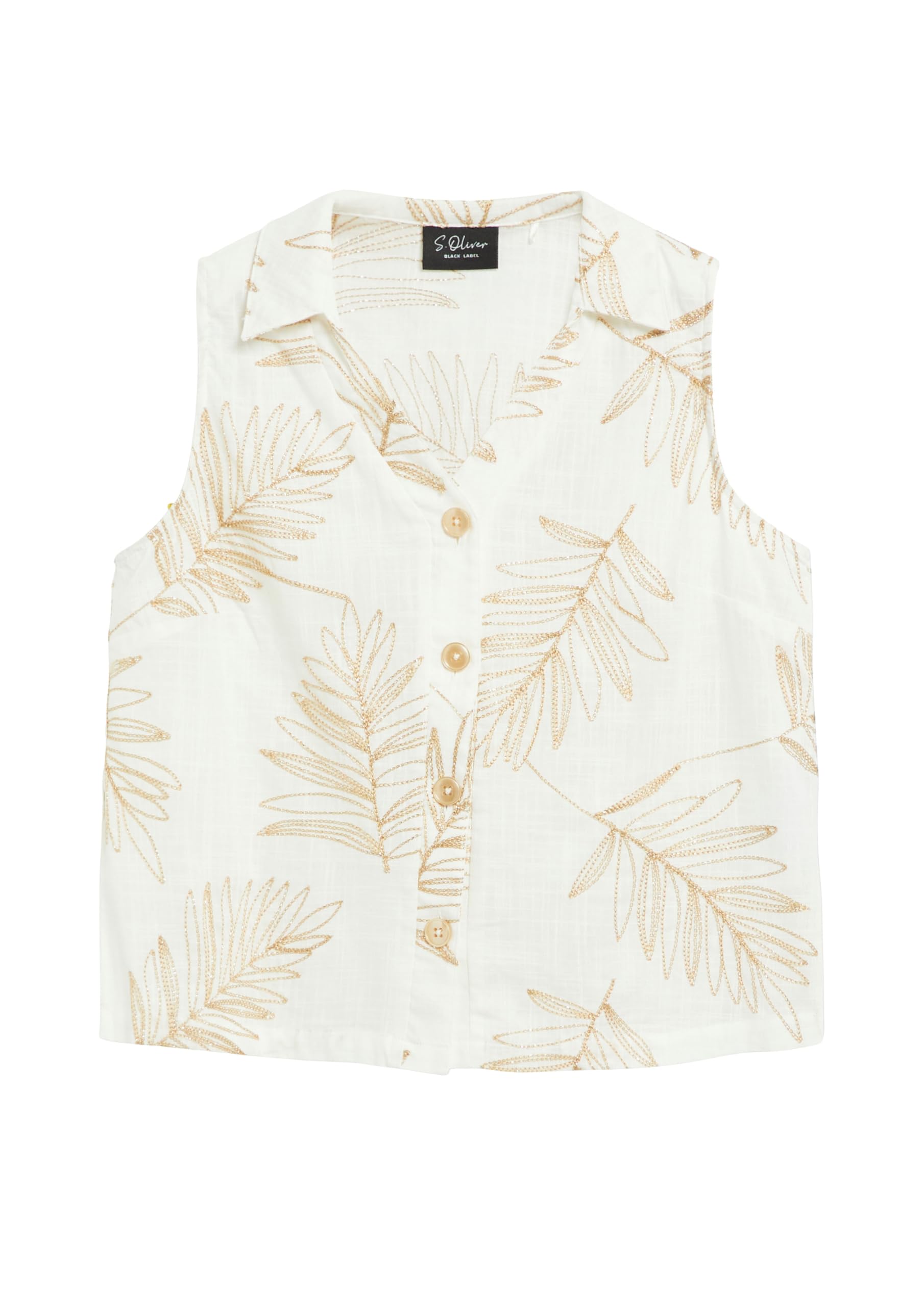 s.Oliver Ärmellose Bluse mit Stickerei
