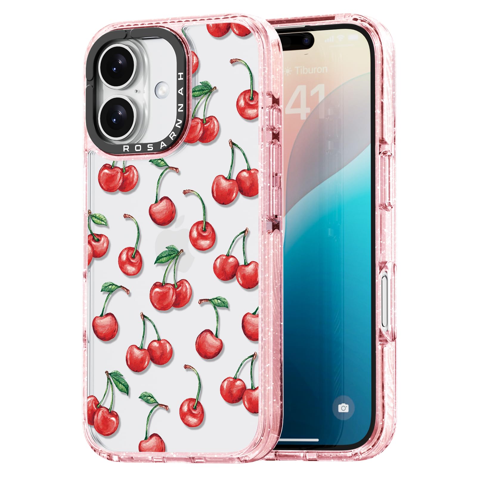 Compatible for iPhone 16 Case Cute - Durable Shockproof 6 6 ft Drop Impact Phone Case - Glitter
