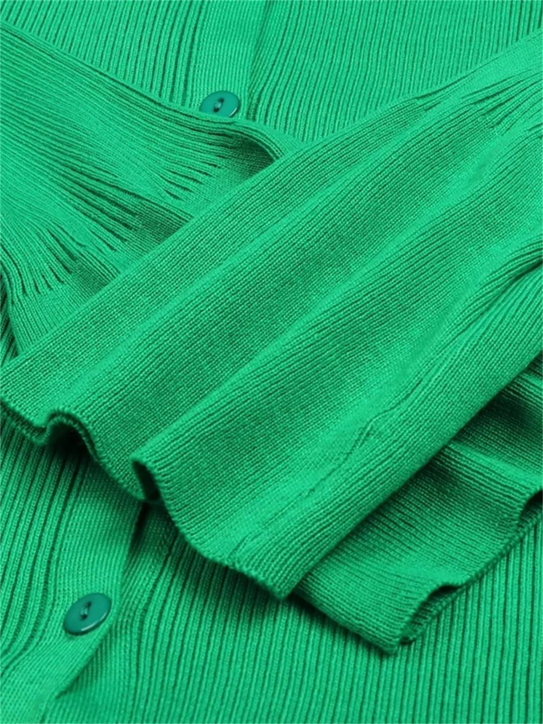 Vestido de invierno para mujer, de punto, ajustado, de manga larga, con botones, casual, para fiesta