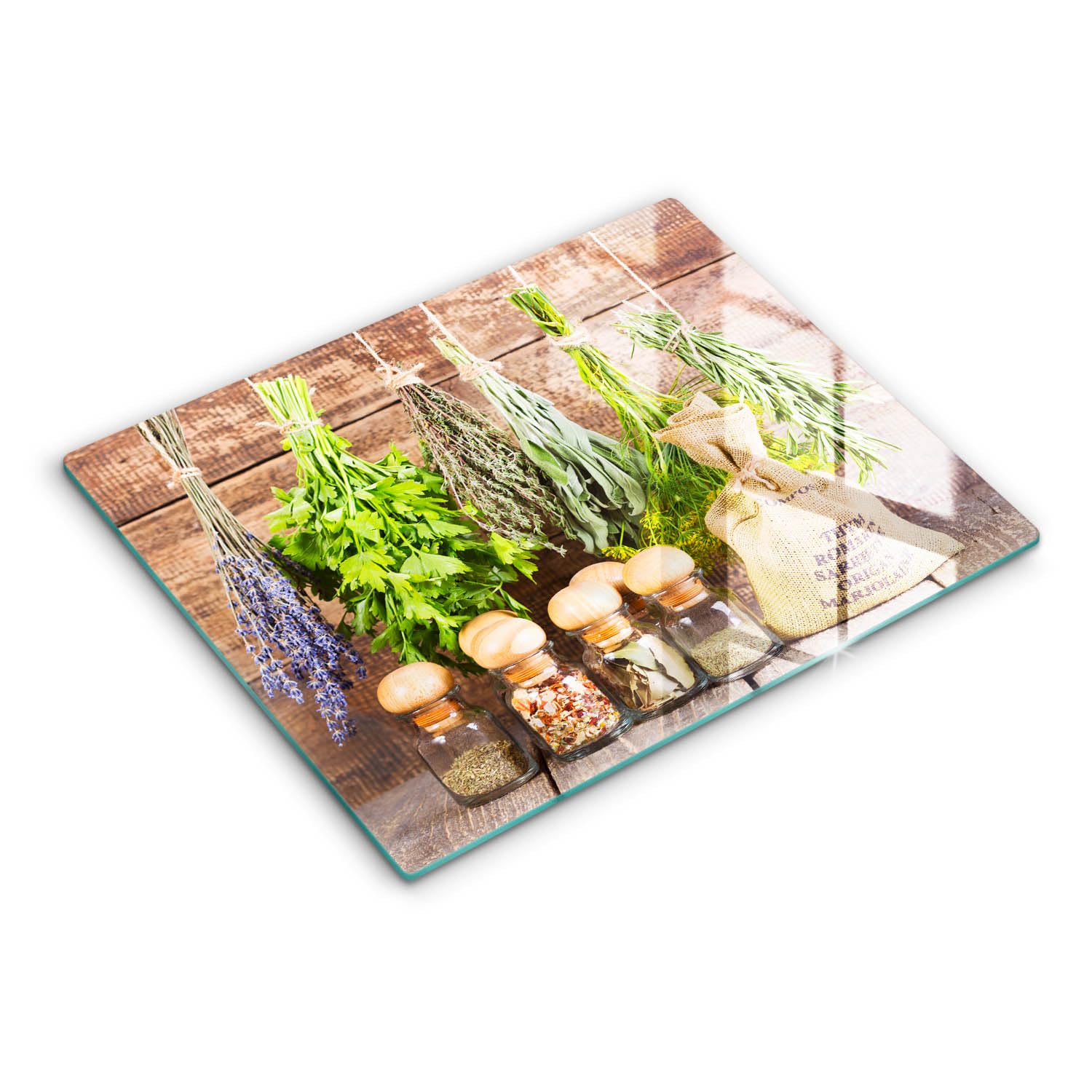 Protection plaque induction 52x40cm accessoires de cuisine herbes et bois