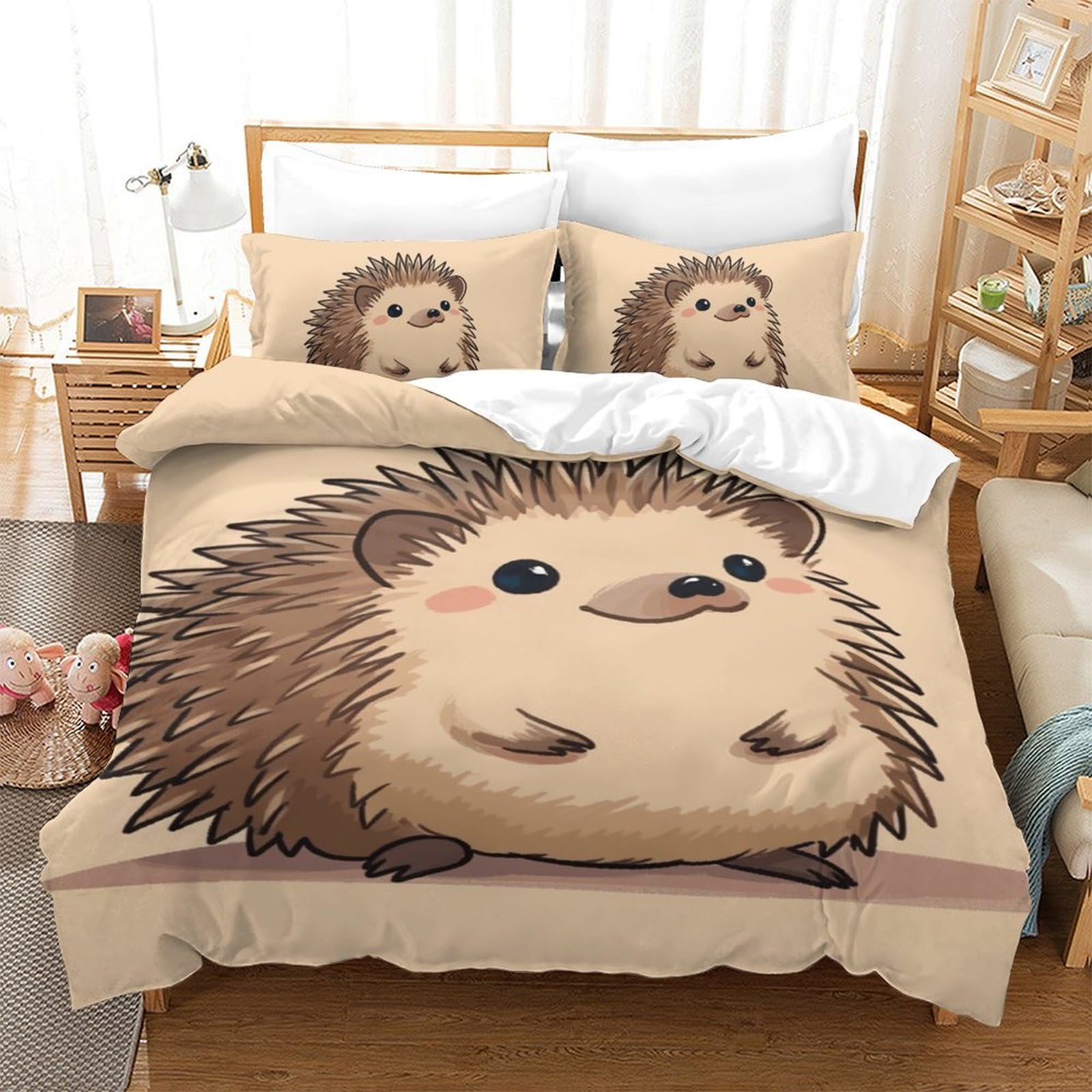 Parure de lit enfant 140x200 HedgePorcs pour décorer une chambre de garçon ou ado