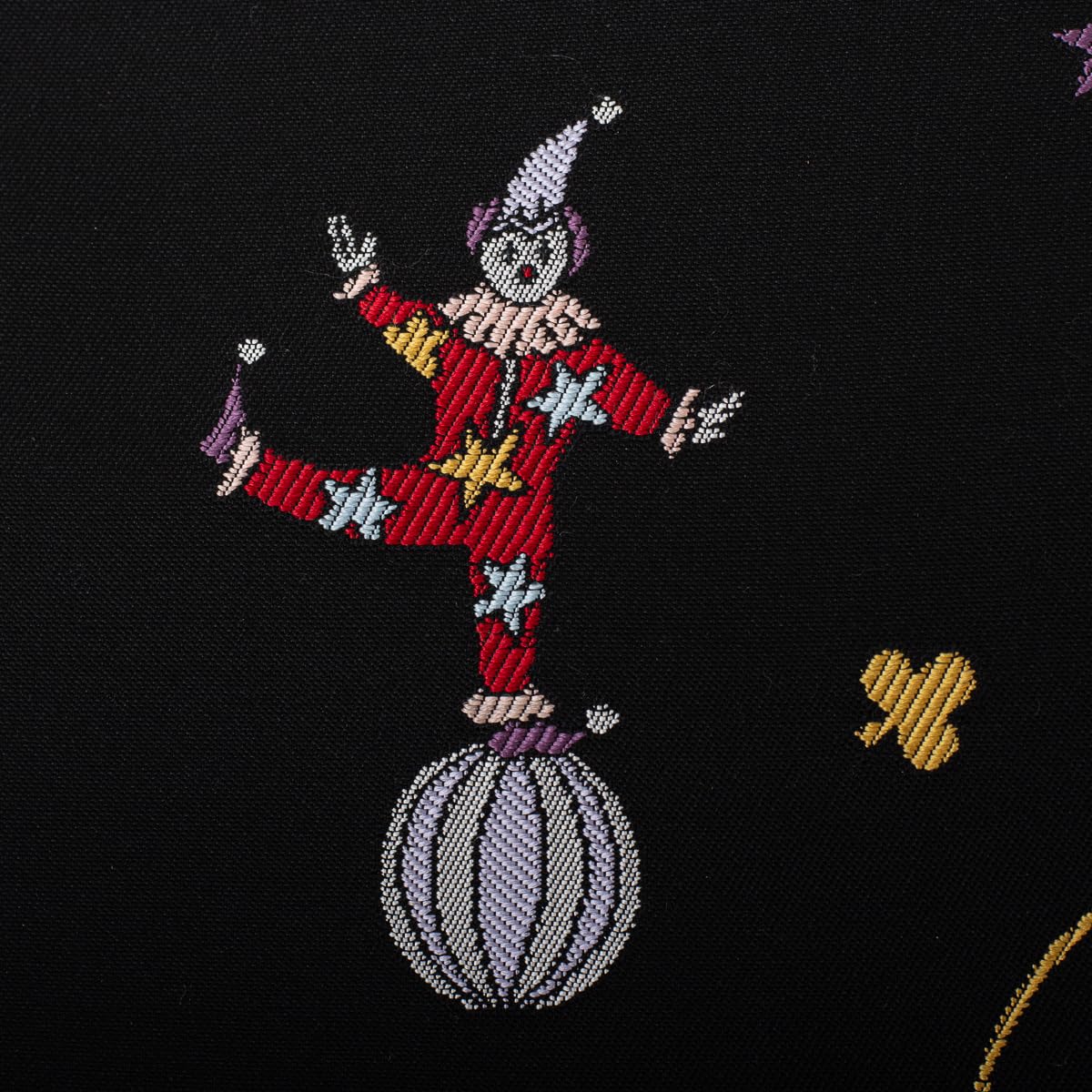 Amazon.co.jp: 西陣織 九寸名古屋帯 サーカス ピエロ 正絹 未仕立て  