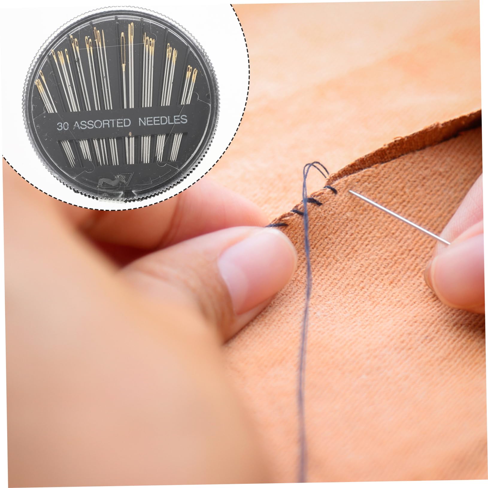 Juego de Herramientas de Costura Marrón 1 Set para Reparación | Hogar, Diseño Práctico y Estiloso, Pp y Acero Inoxidable Algodón, Ligero para Coser a Mano