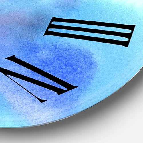 Miniatura 3 de Reloj de pared moderno 'Blue and Violet Cloudscape' Reloj de pared grande para decoración de oficina