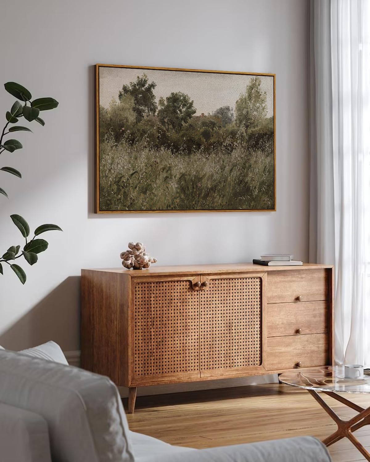 InSimSea Framed Canvas Wall Art | Countryside Field Modern Farmhouse Decor | Canvas Wall Art Decor for Bedroom | French Country Decor Wall Prints 24x36inch