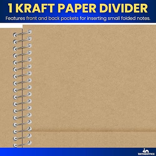 Miniatura 3 de 1InTheOffice Cuaderno de espiral de 6 x 9.5, cuaderno encuadernado con alambre, cuaderno con rayas universitarias, cuaderno de 3 materias con rayas