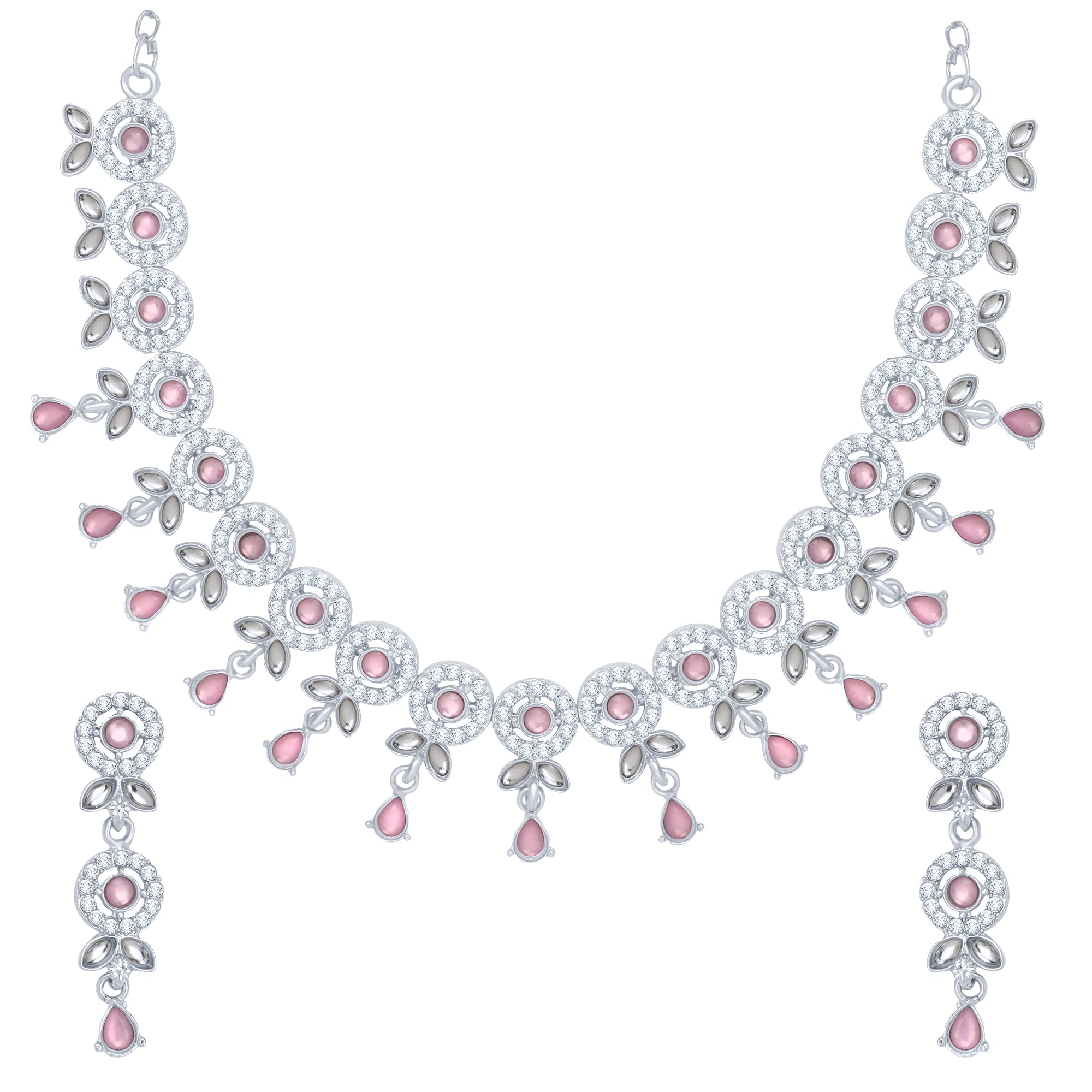 See full amazon price history chart for Atasi International Silver Plated Pastel Pink Cystals Jewellery Set with Earrings for Women (RP5507) Atasi International Silver Plated Pastel Pink Cystals Jewellery Set with Earrings for Women (RP5507) (B0BZLDCZF7) Amazon Price History, Amazon Price Tracker