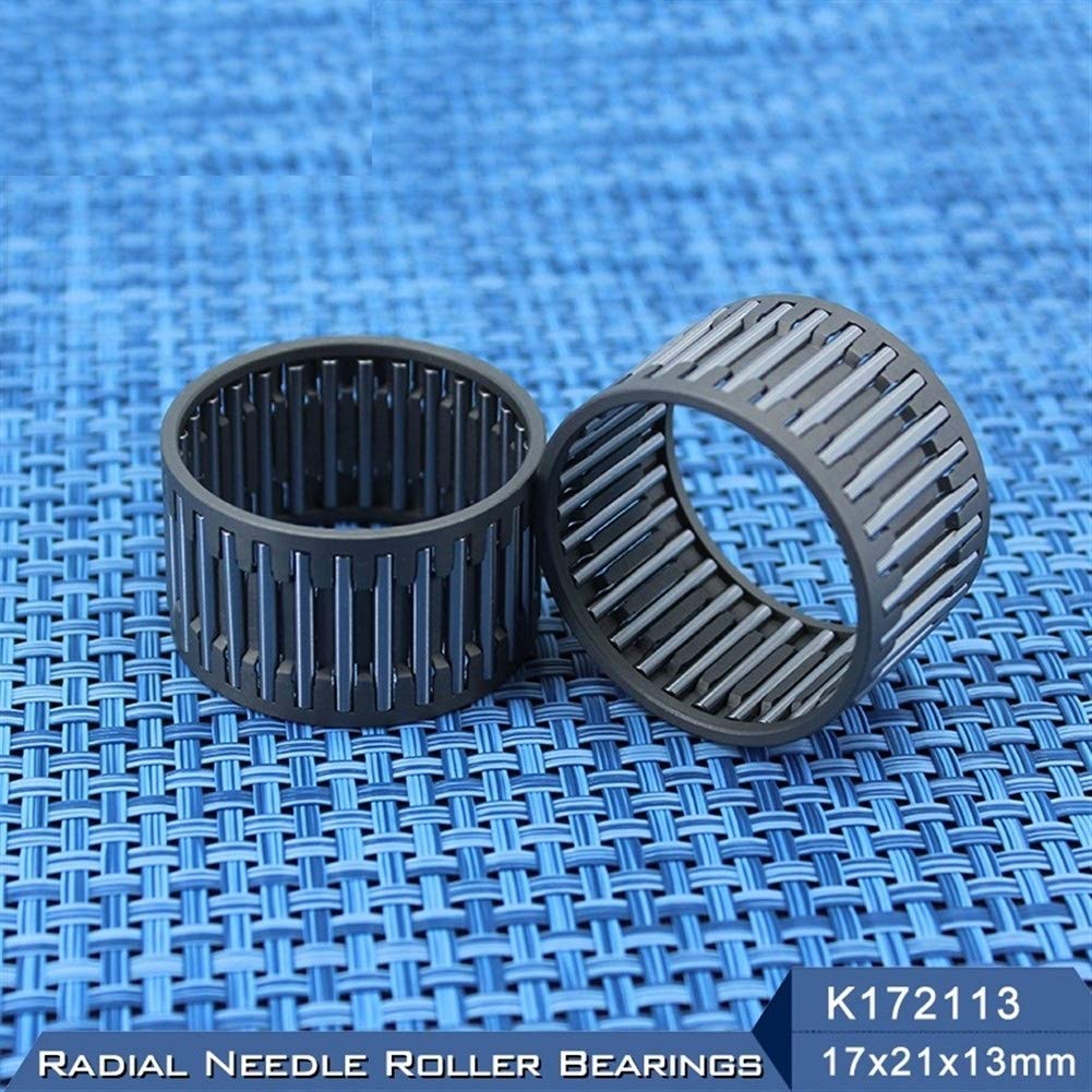 WAAZVXS WEIWEIBEIER K172113 Bearing K17x21x13 (2 Pcs) Radial Needle Roller Cage Assemblies K172113 39241/17 Bearings Size 17mm x 21mm x 13mm