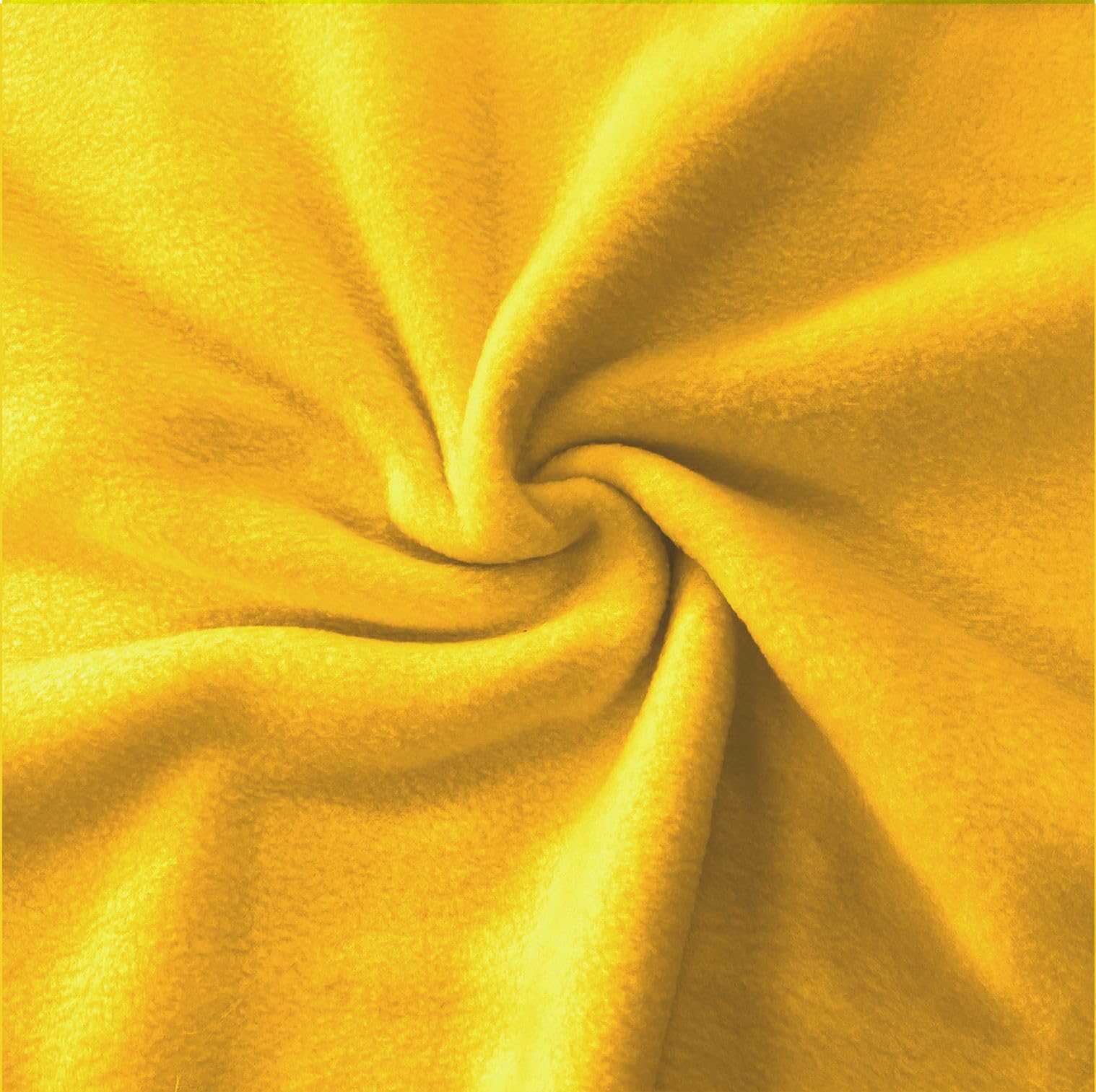 Kayes Textiles Yellow Antipil Plain Fleece 60" Wide 150Cm - (Per Metre) (Yellow)